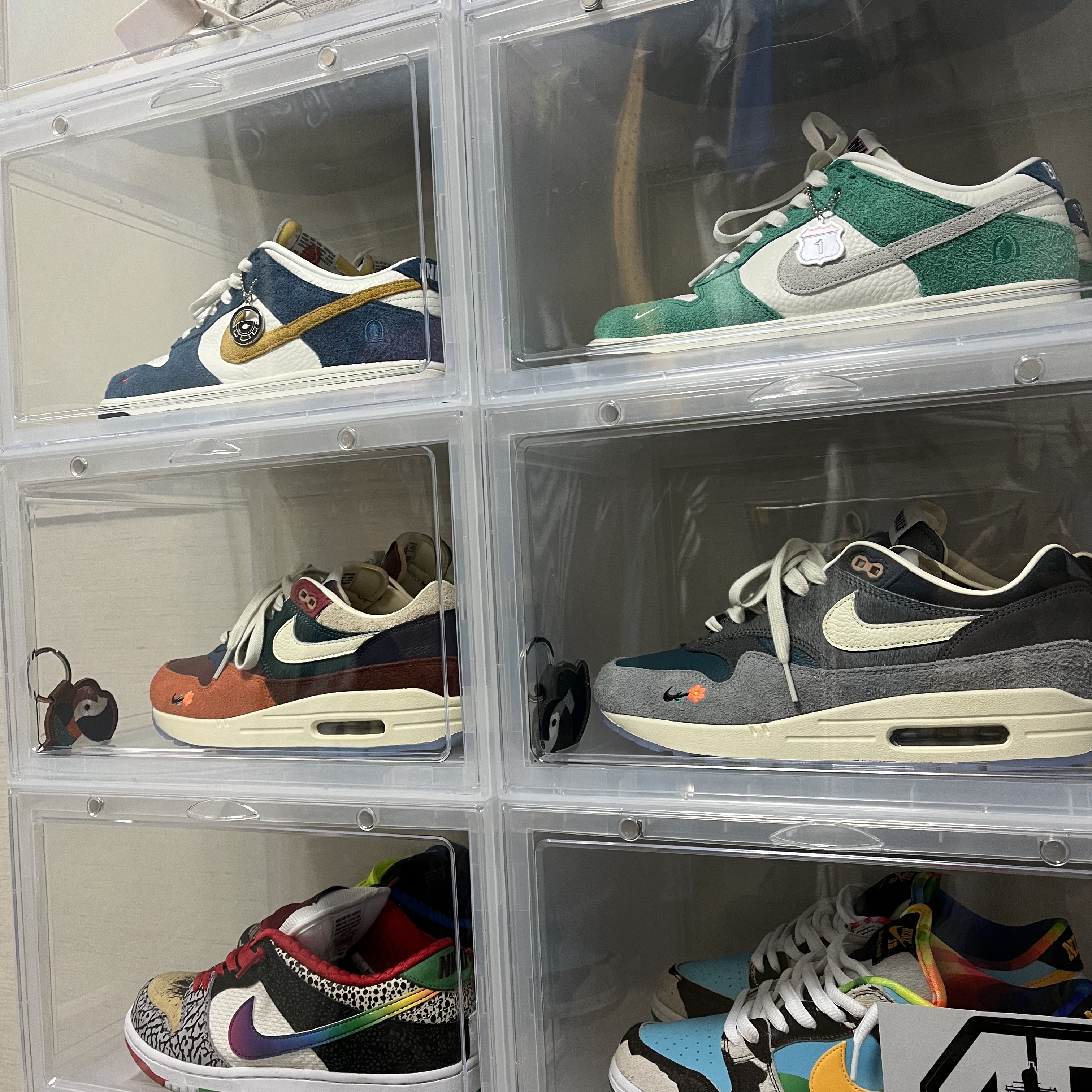 Nike x Kasina Air Max 1 SP Won-Ang Orange, Nike x Kasina Air Max 1 SP Won-Ang Particle Grey 착용 스타일