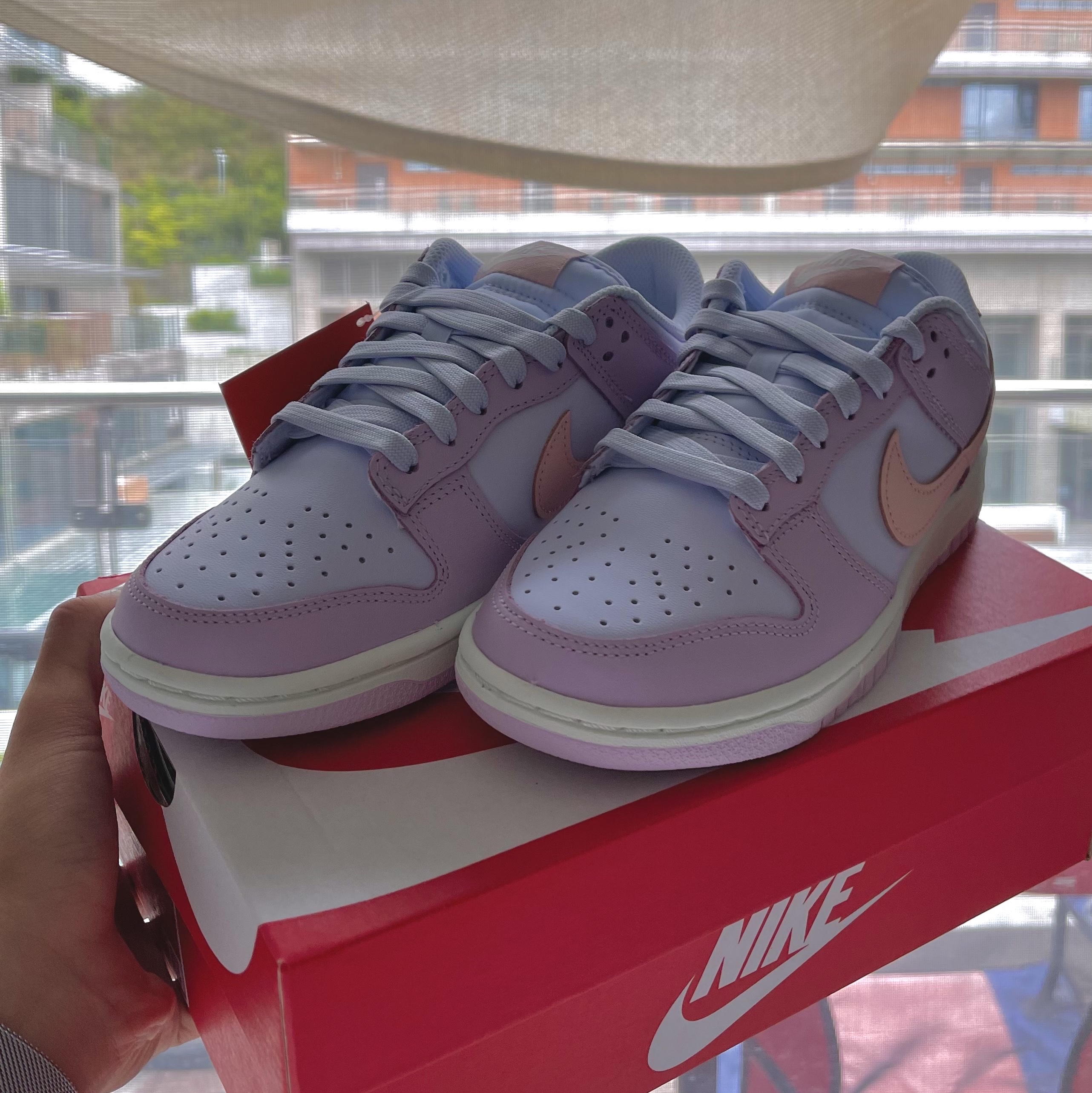 (W) Nike Dunk Low Atmosphere Pink 착용 스타일