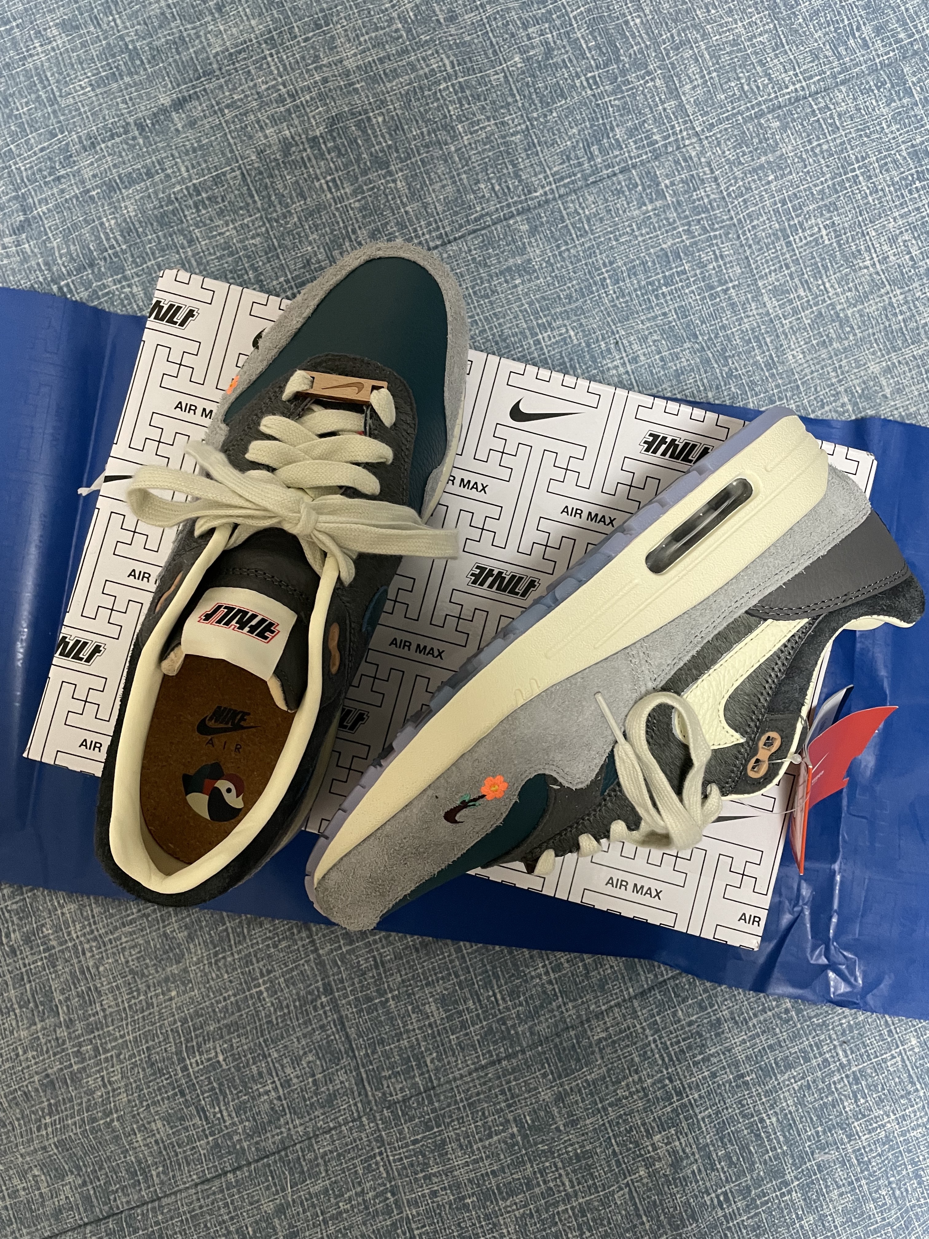 Nike x Kasina Air Max 1 SP Won-Ang Particle Grey 착용 스타일 - 2