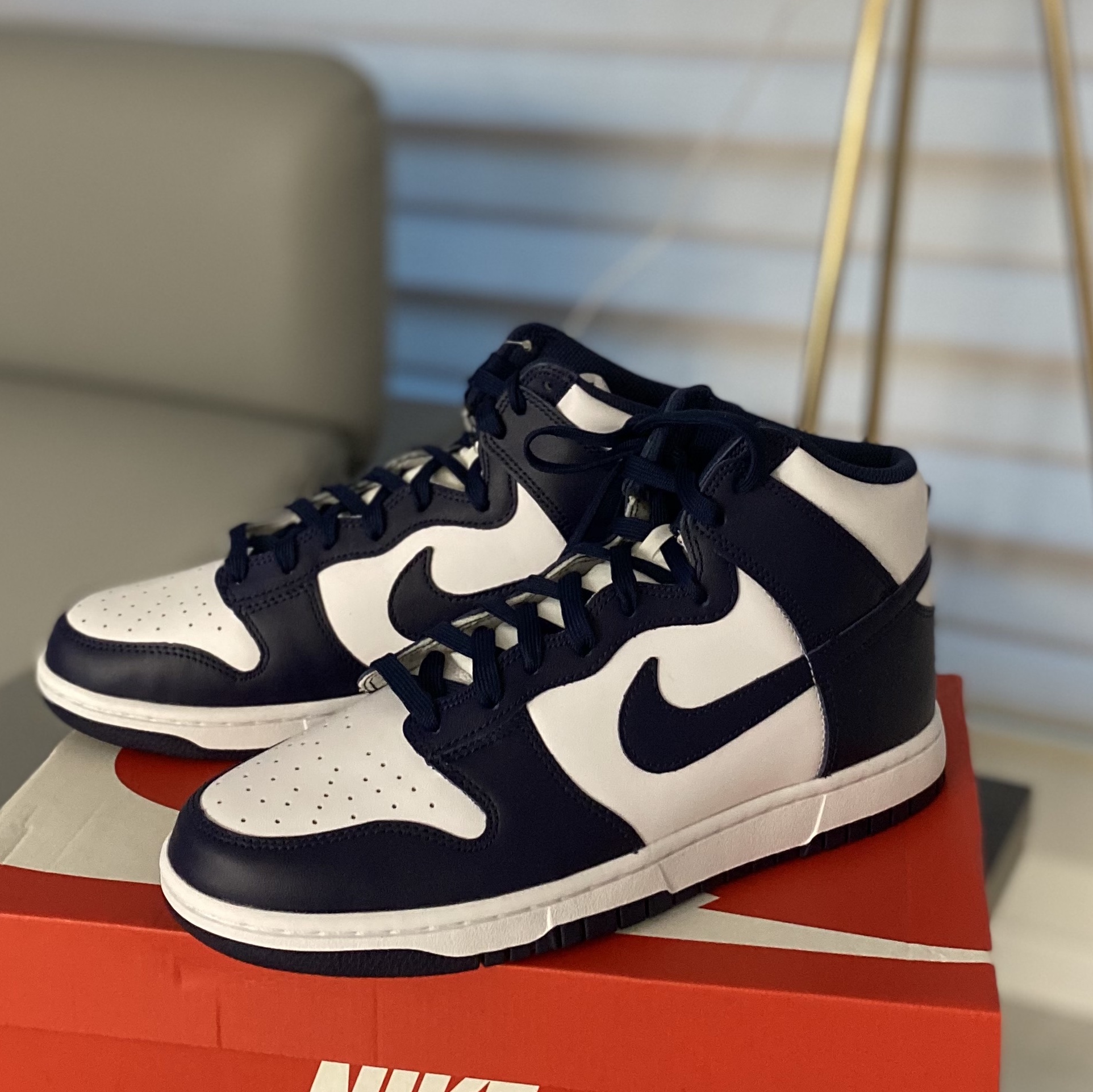 Nike Dunk High Retro Championship White 착용 스타일