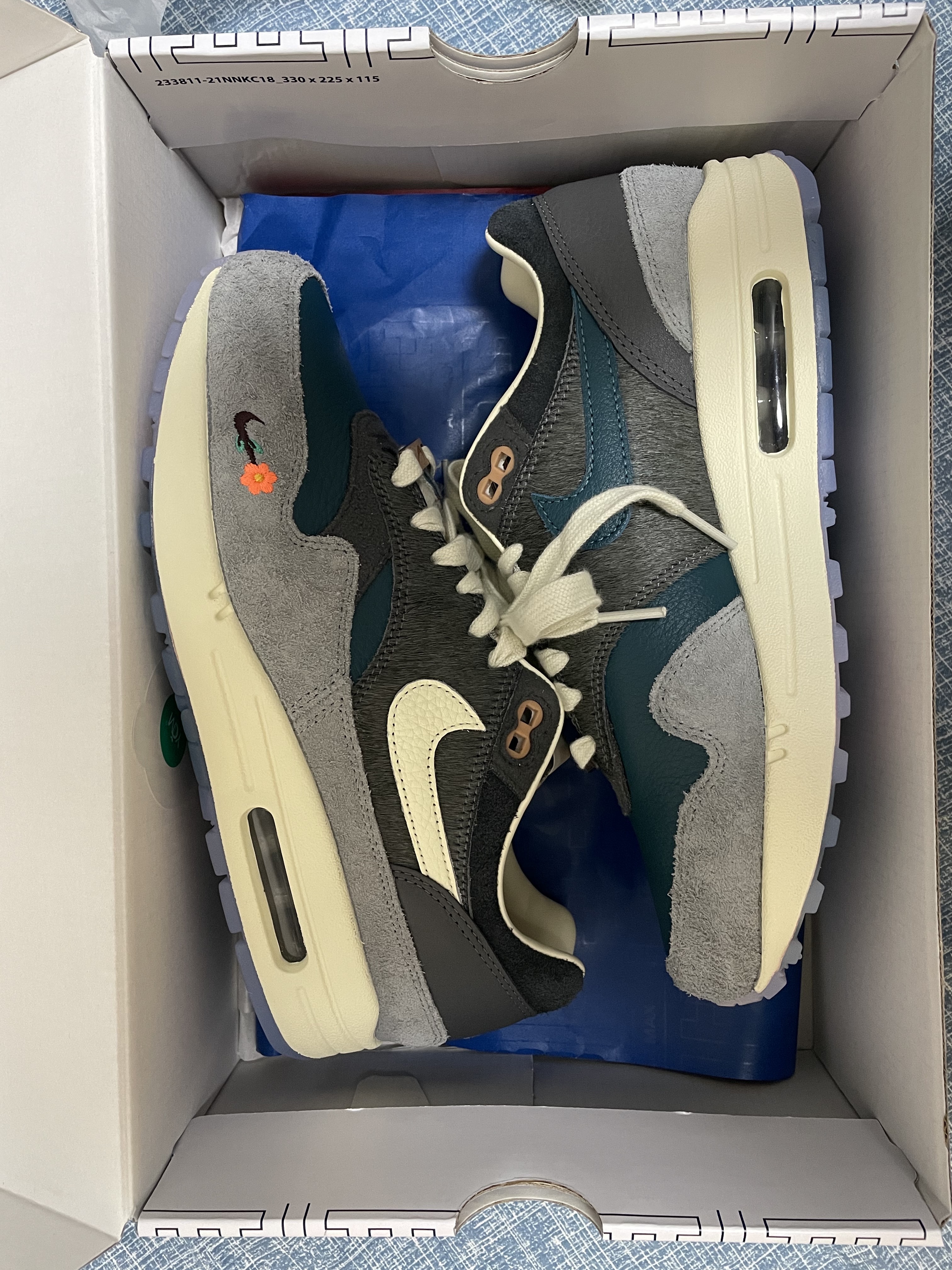 Nike x Kasina Air Max 1 SP Won-Ang Particle Grey 착용 스타일 - 4