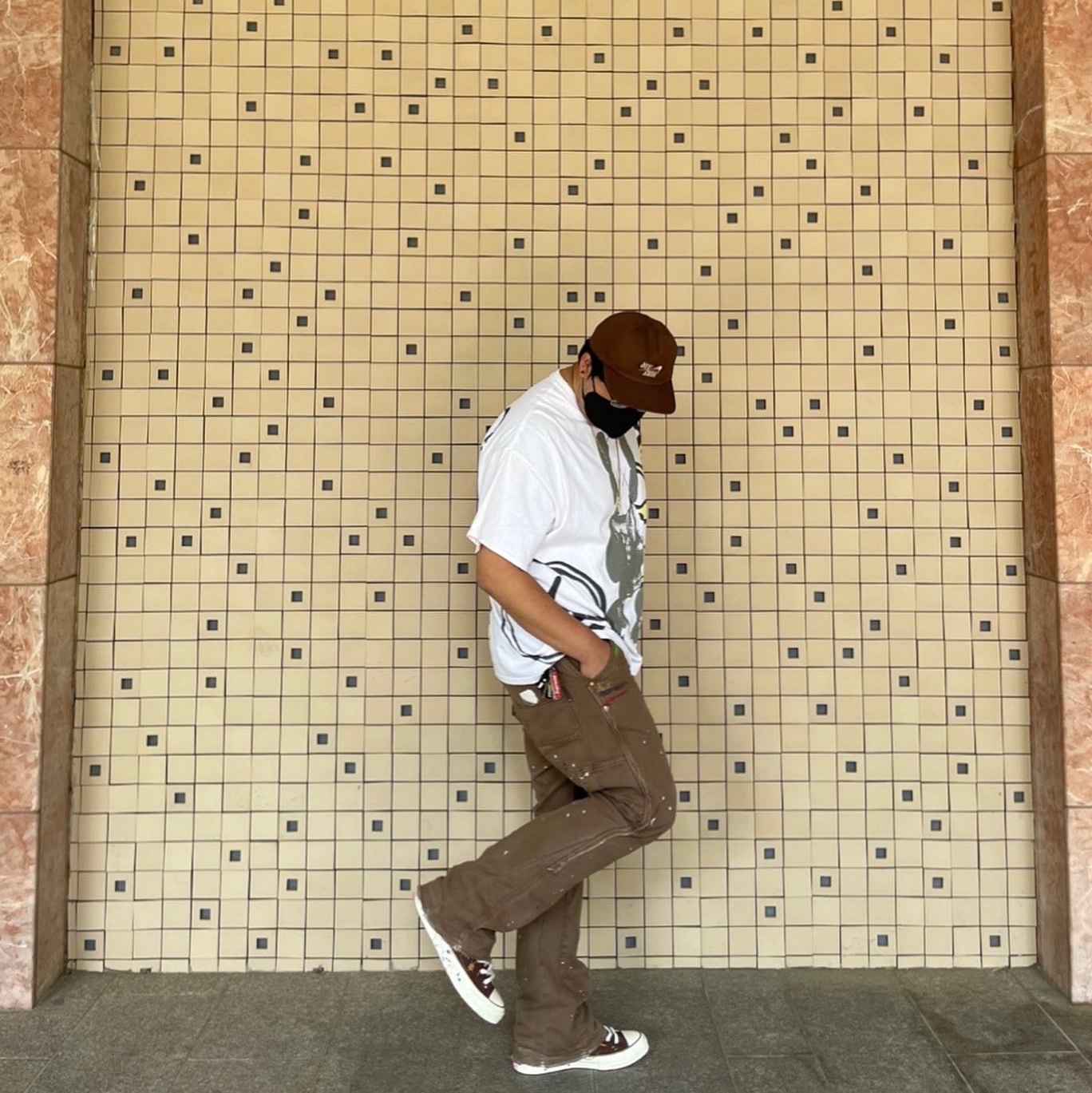 Converse x Bandulu Chuck 70 High Cappuccino 착용 스타일 - 1