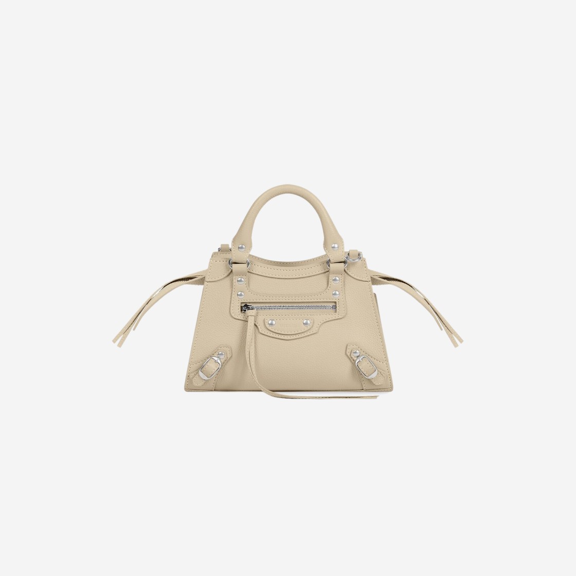 Balenciaga Grained Calfskin Neo Classic Mini Handbag Beige 상세 이미지 1