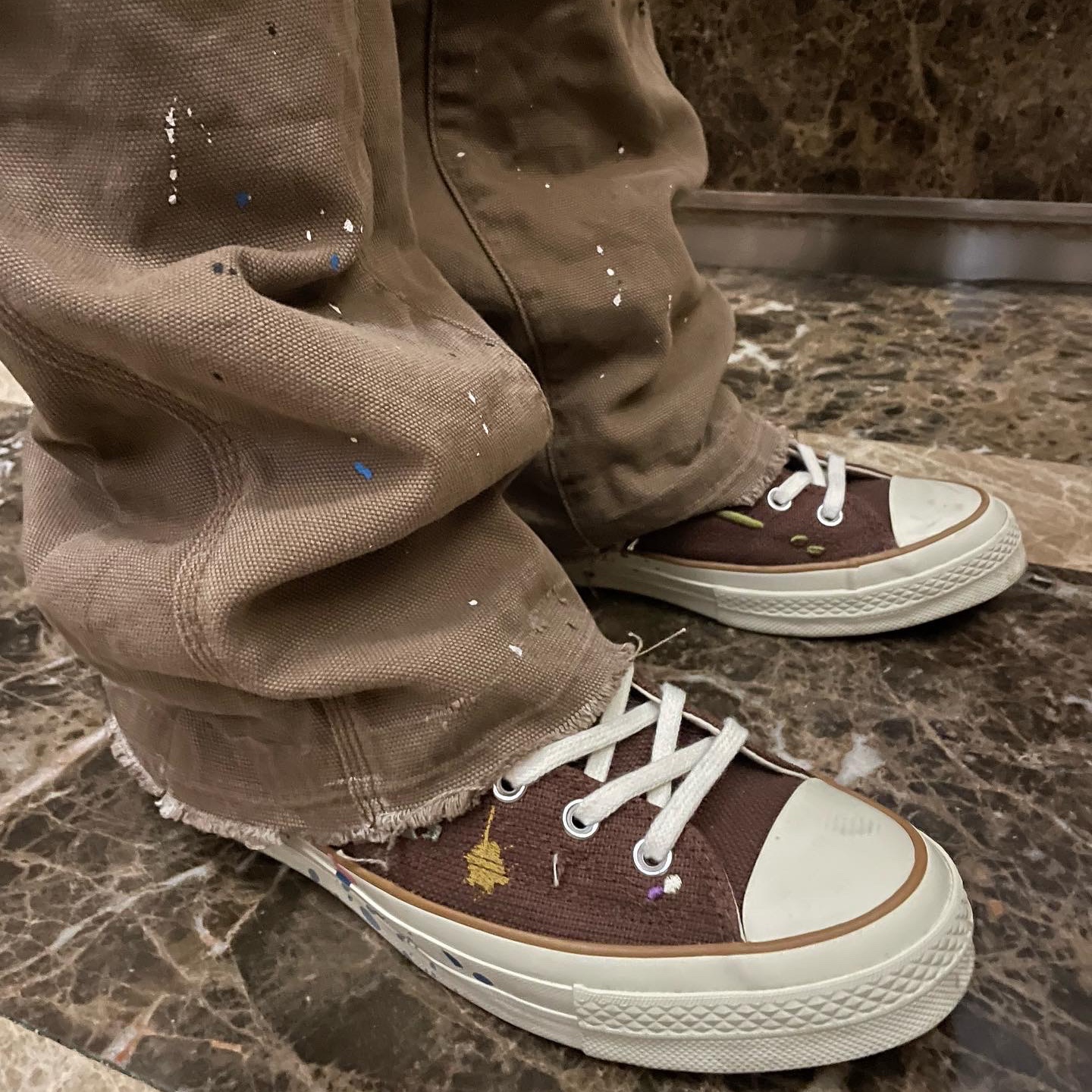 Converse x Bandulu Chuck 70 High Cappuccino 착용 스타일 - 4