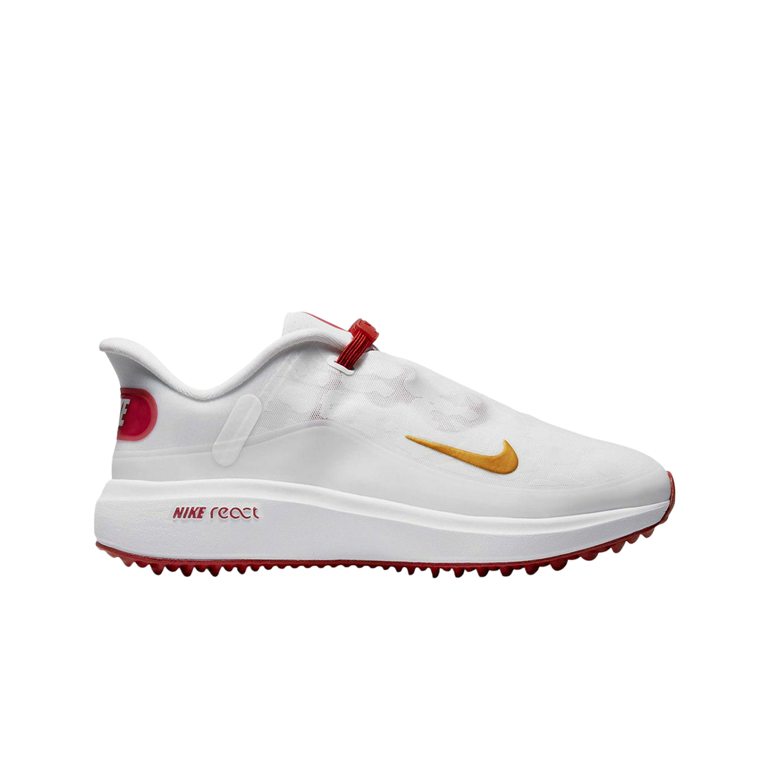 CW3097-104 (W) Nike React Golf Ace Tour White Metallic Gold