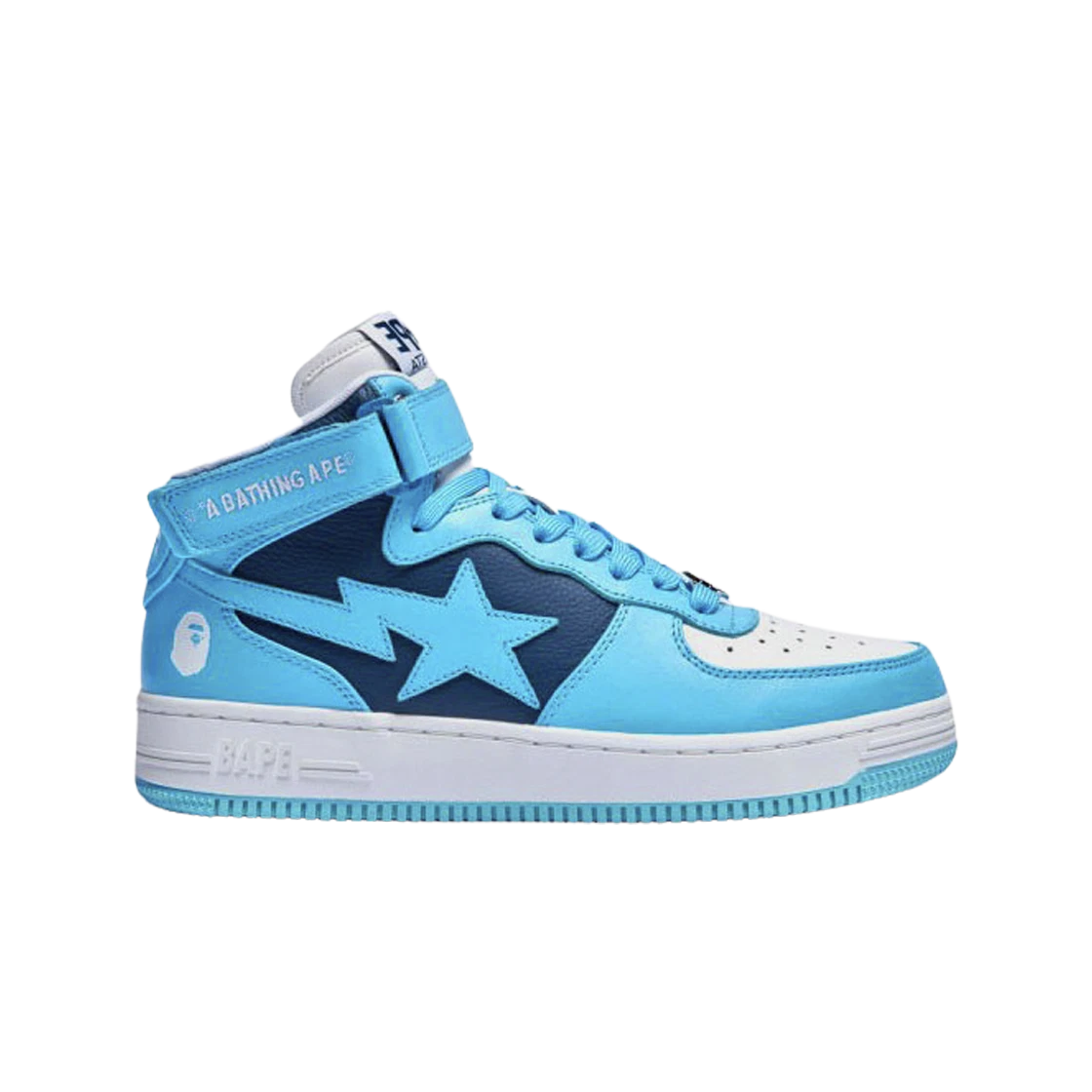 베이프 베이프 스타 미드 #2 삭스 블루 화이트 | BAPE | KREAM BAPE Bape Sta Mid #2 Sax Blue White