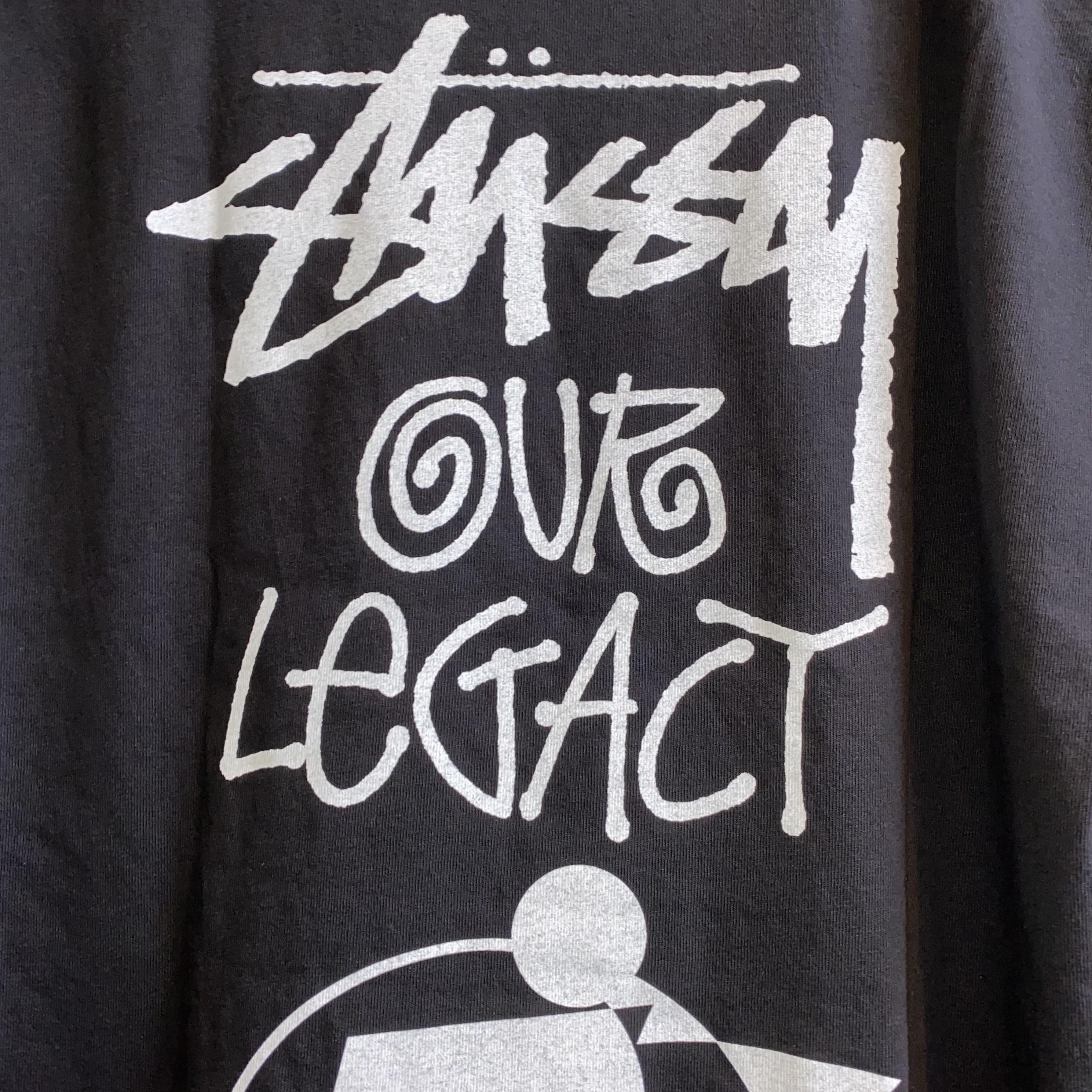 Stussy x Our Legacy Surfman 2 Pigment Dyed T-Shirt Black 착용 스타일