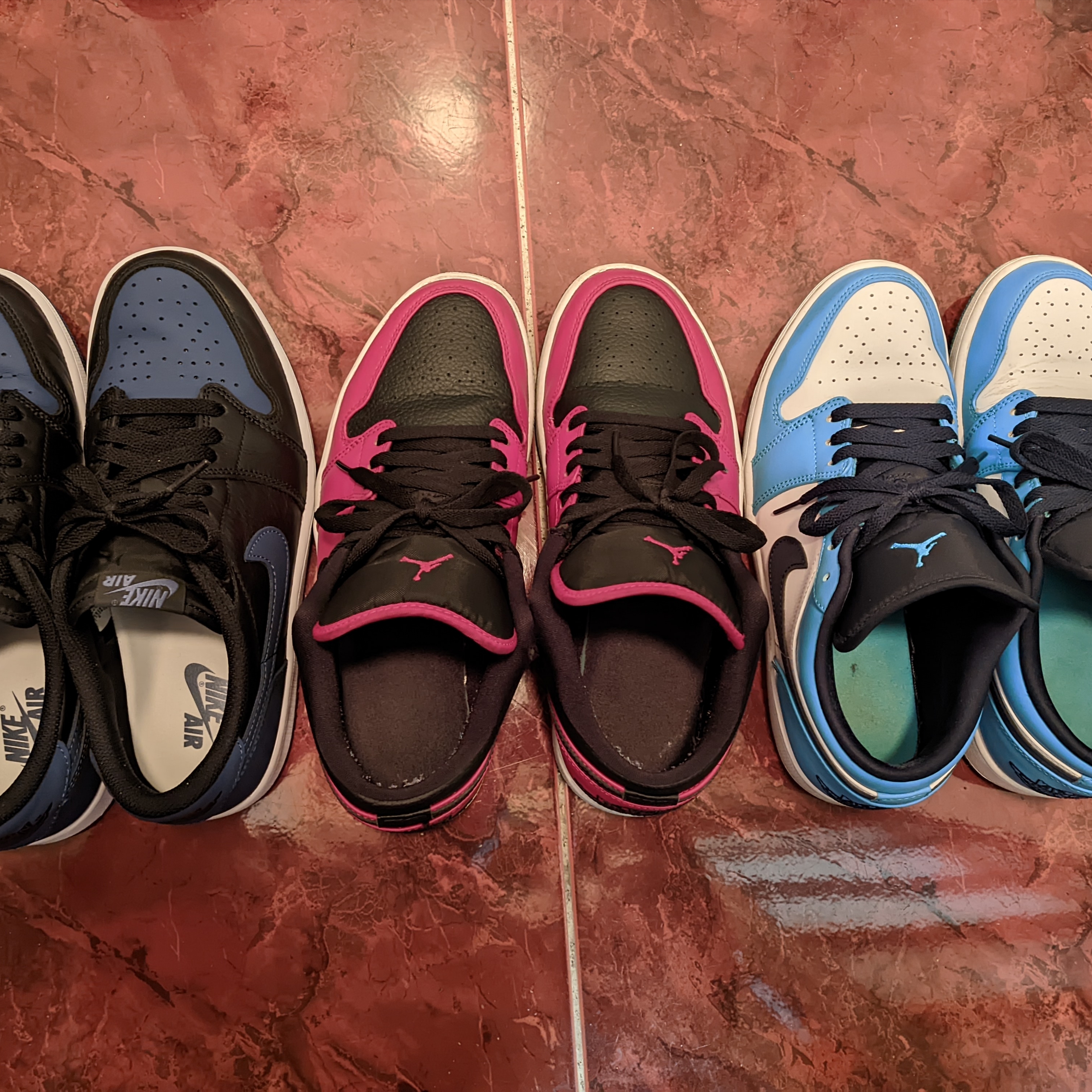 Jordan 1 Retro Low OG Mystic Navy, Jordan 1 Low Dark Powder Blue 착용 스타일