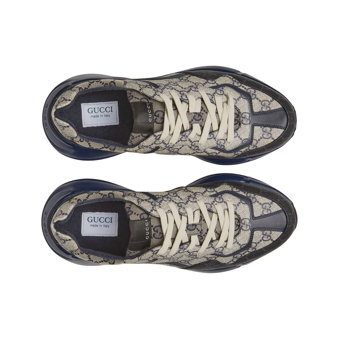 구찌 롸이톤 GG 스니커즈 블루 베이지(Gucci Rhyton GG Sneakers Blue Beige) - 3