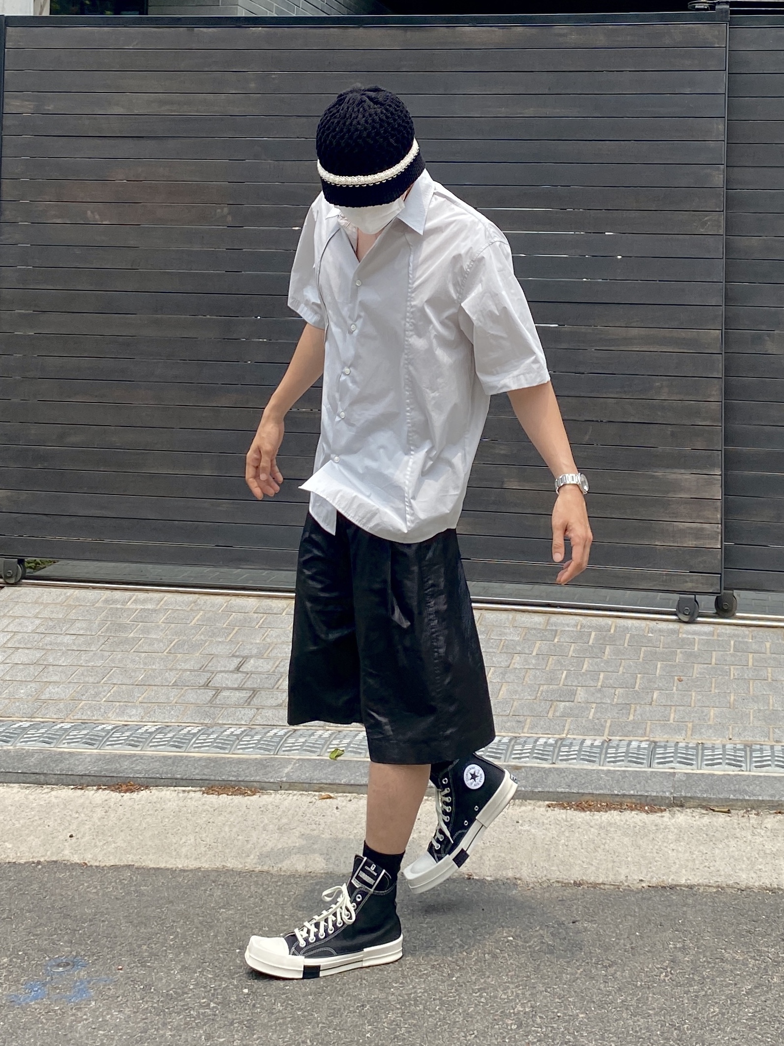 Converse x Drkshdw Turbodrk Chuck 70 Hi Black, Cartier Ballon Bleu Watch 28 Quartz Steel Bracelet Steel 착용 스타일 - 1