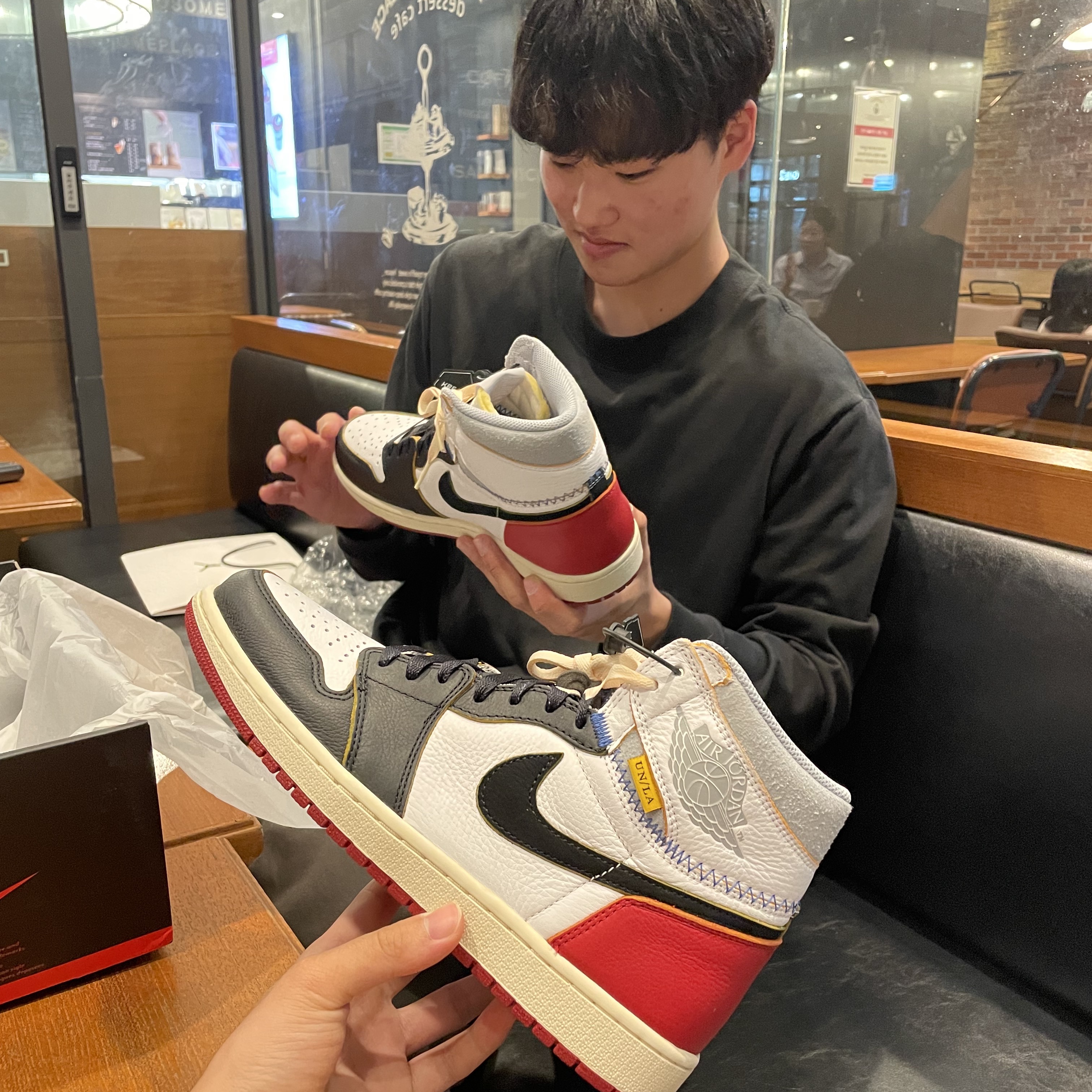Jordan 1 x Union Retro High Black Toe 착용 스타일 - 1
