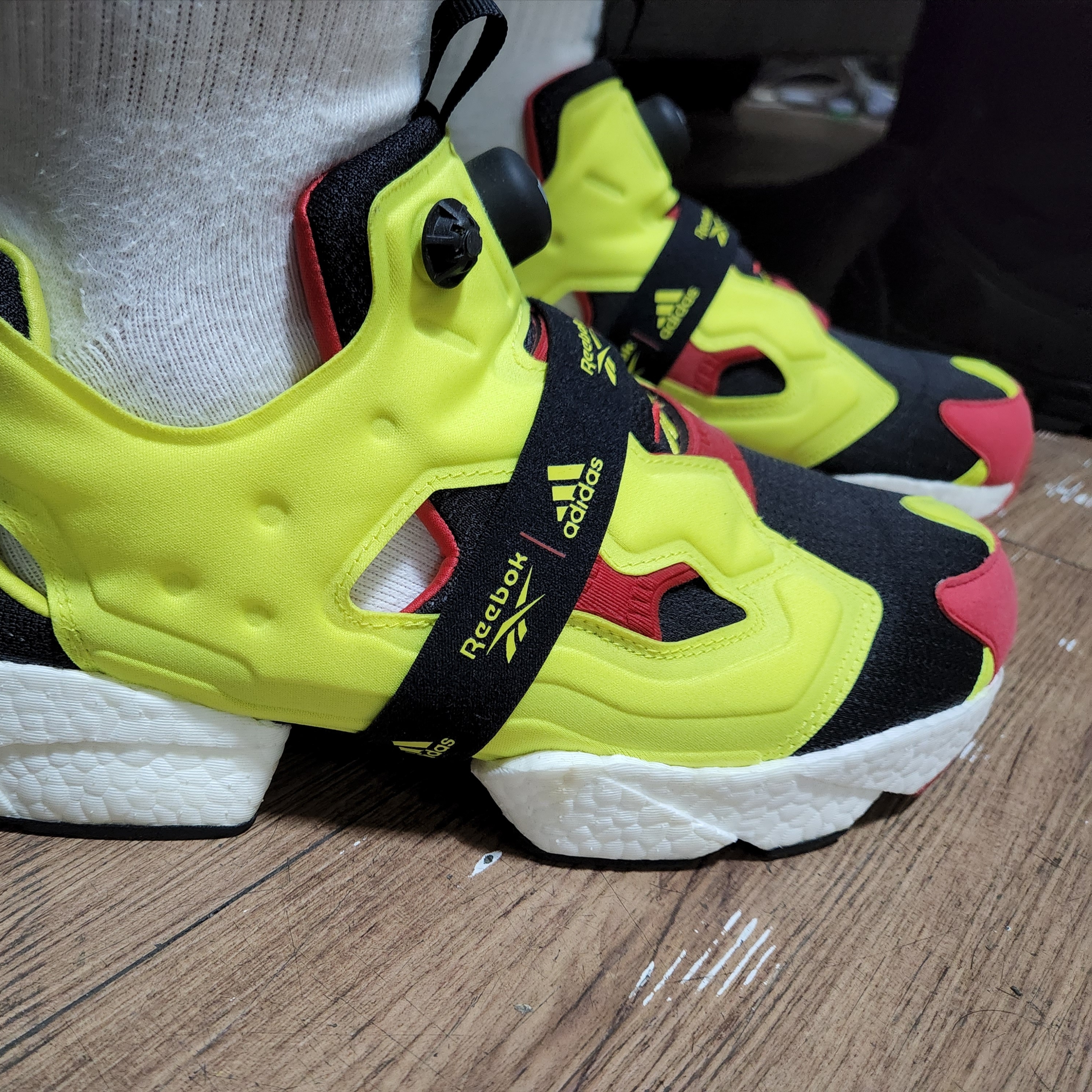 Reebok x Adidas Instapump Fury Boost Citron 착용 스타일 - 1