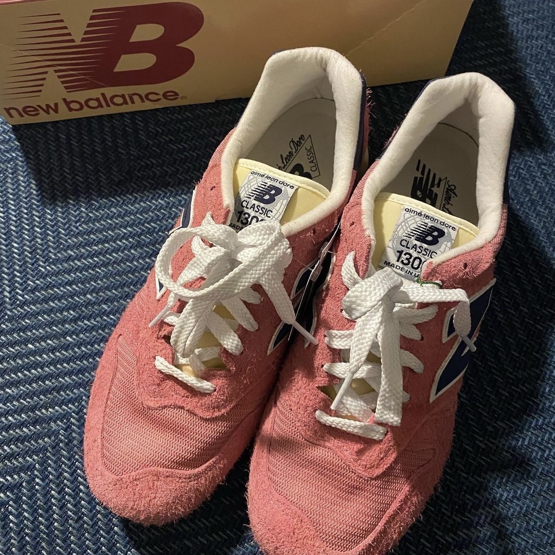New Balance x Aime Leon Dore 993 Made in USA Taupe, New Balance x Aime Leon Dore 993 Made in USA Brown 착용 스타일 - 4