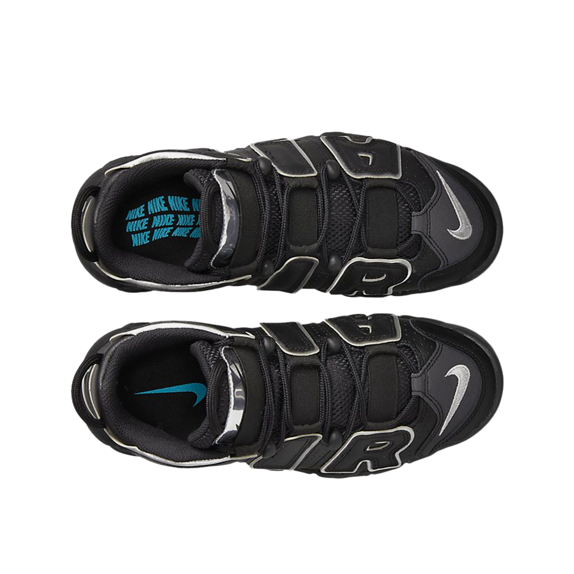 (W) 나이키 에어 모어 업템포 블랙 실버((W) Nike Air More Uptempo Black Silver) - 2