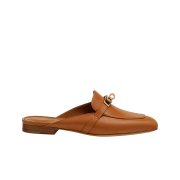 (W) Hermes Oz Mule Goatskin & Gold Naturel