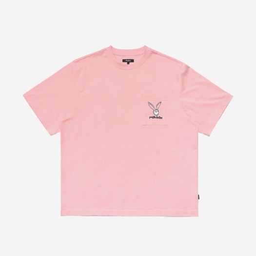 말본 골프 래빗 포켓 티셔츠 핑크