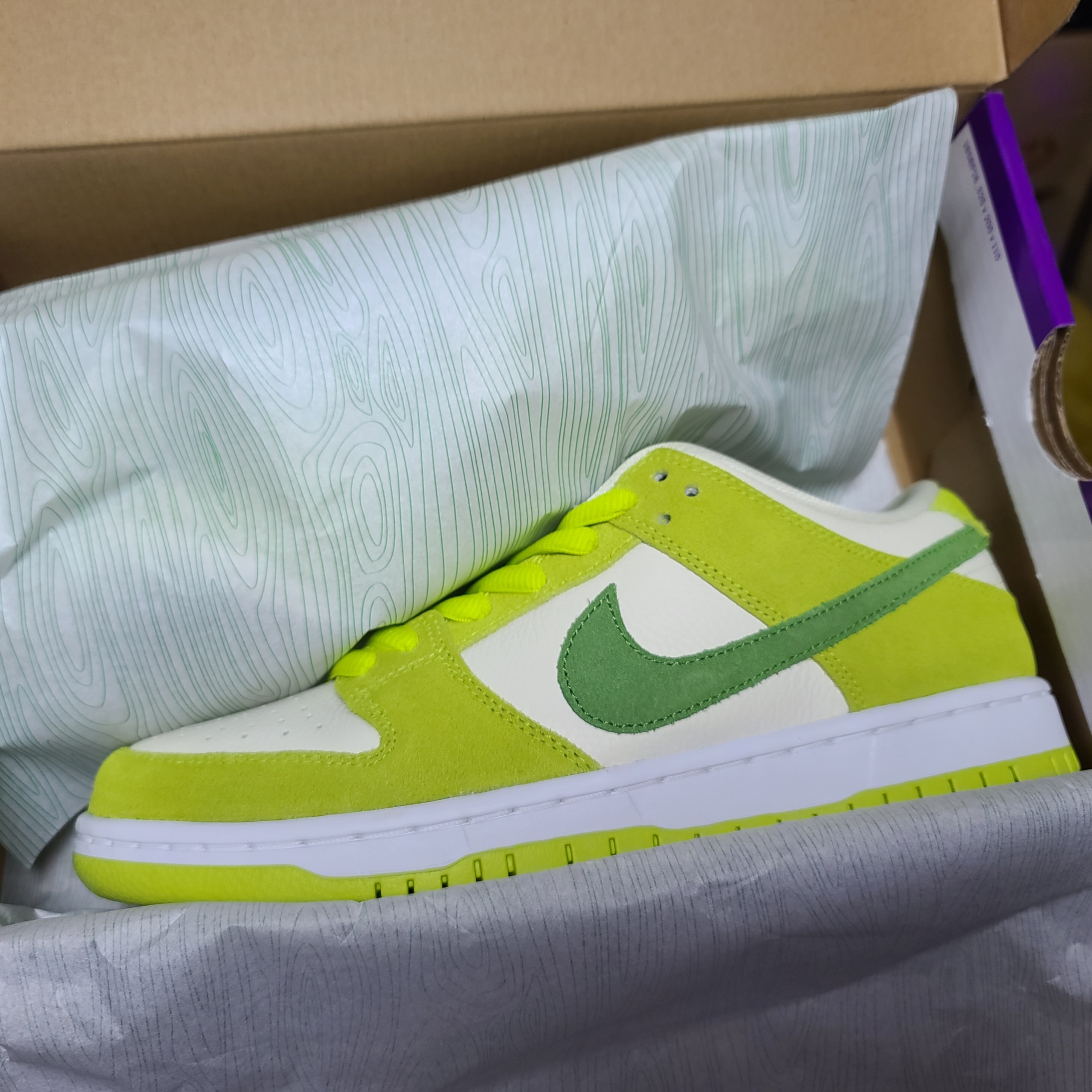 Nike SB Dunk Low Pro Sour Apple 착용 스타일