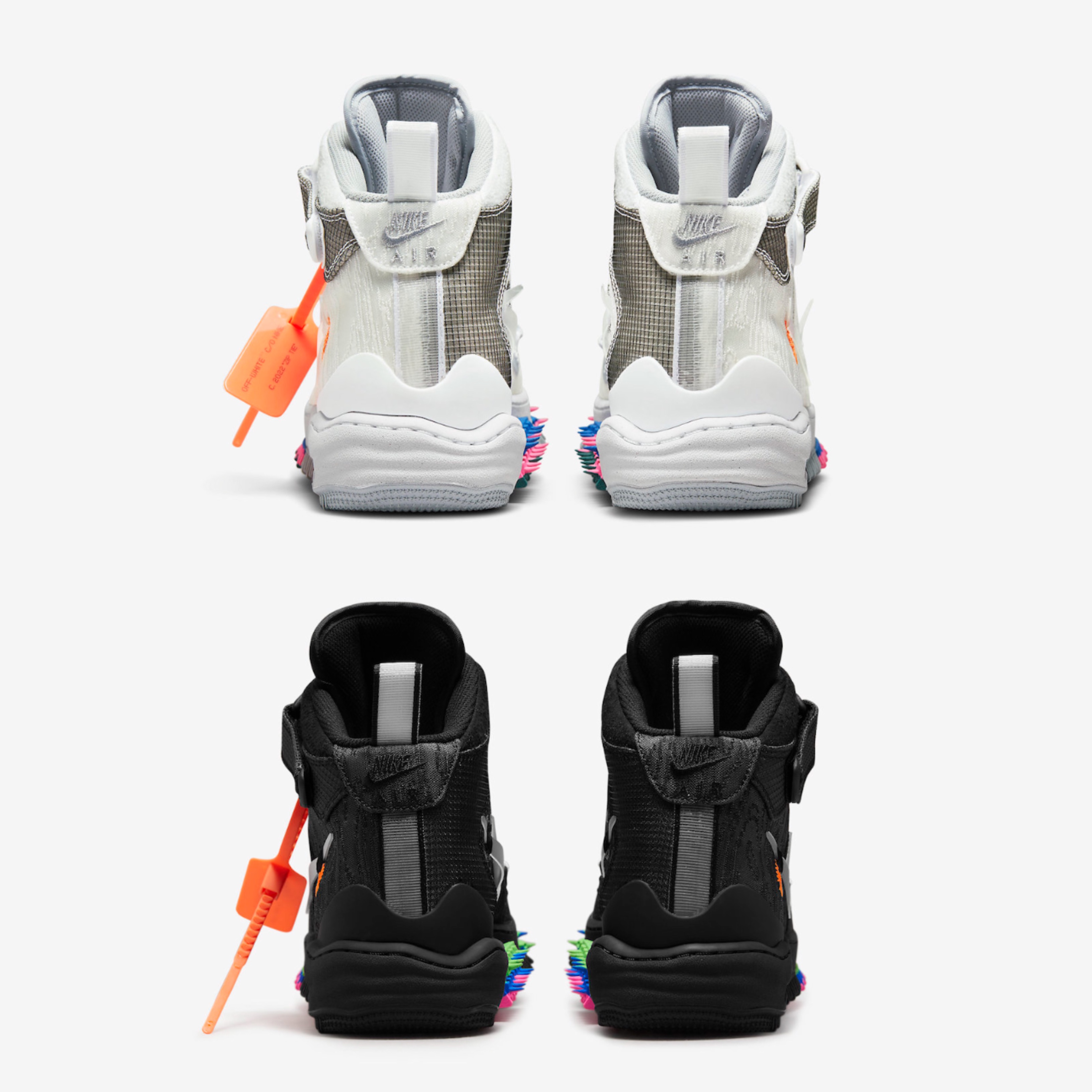 Nike x Off-White Air Force 1 Mid SP White, Nike x Off-White Air Force 1 Mid SP Black 착용 스타일 - 5