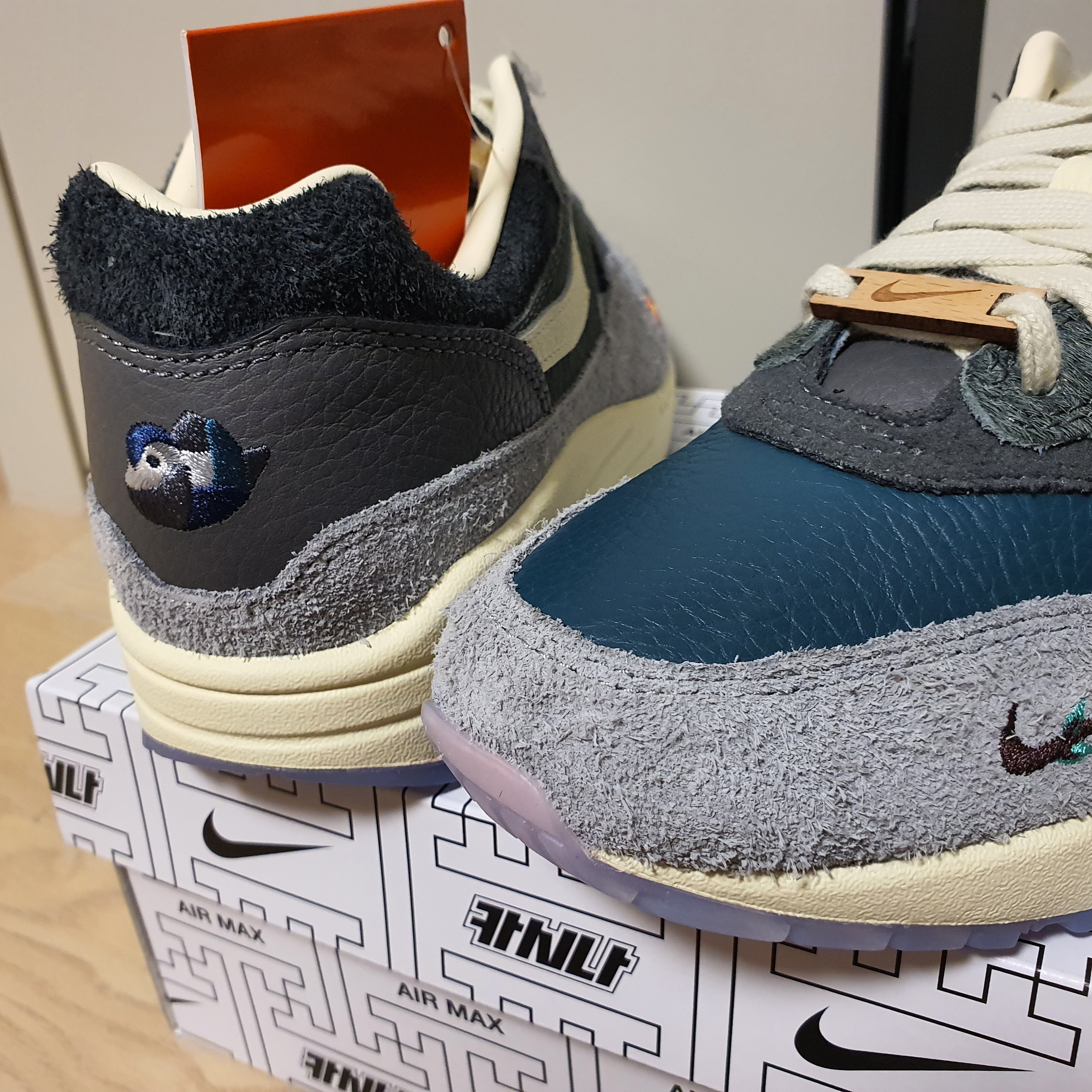Nike x Kasina Air Max 1 SP Won-Ang Particle Grey 착용 스타일 - 5