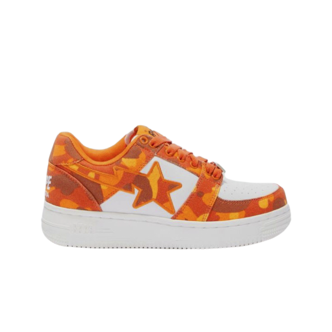 베이프 x 헤론 프레스톤 베이프 스타 로우 오렌지 화이트(BAPE x Heron Preston Bape Sta Low Orange White)
