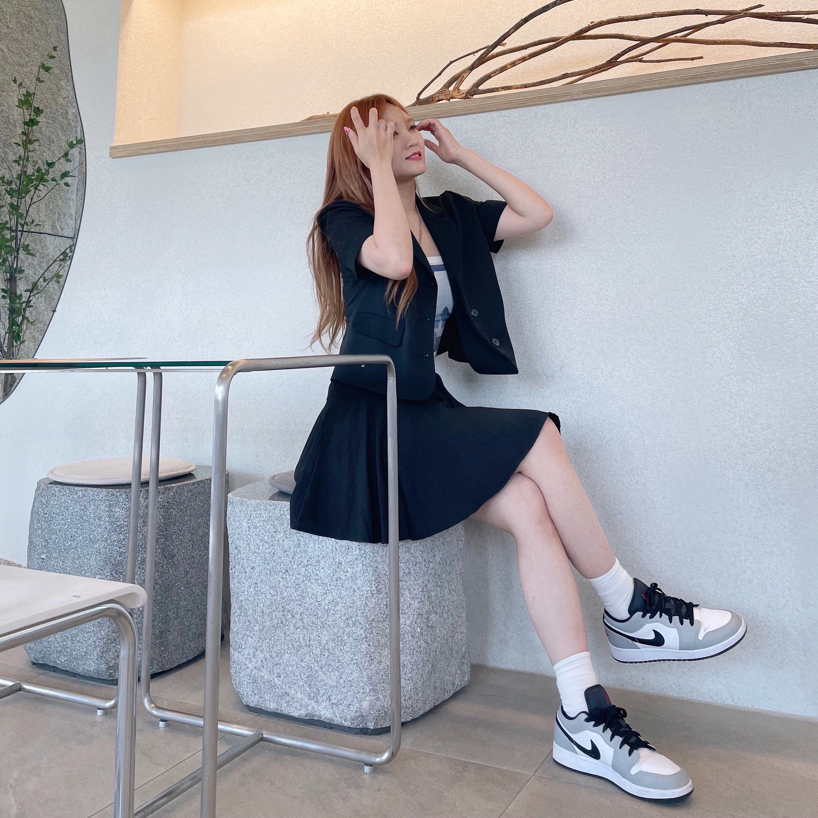 (GS) Jordan 1 Low Light Smoke Grey 착용 스타일