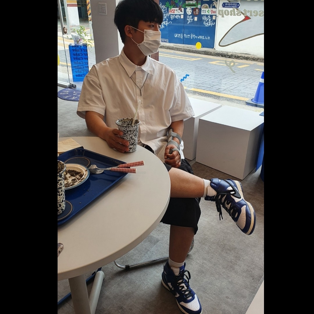 Nike x Ambush Dunk High Deep Royal Blue 착용 스타일