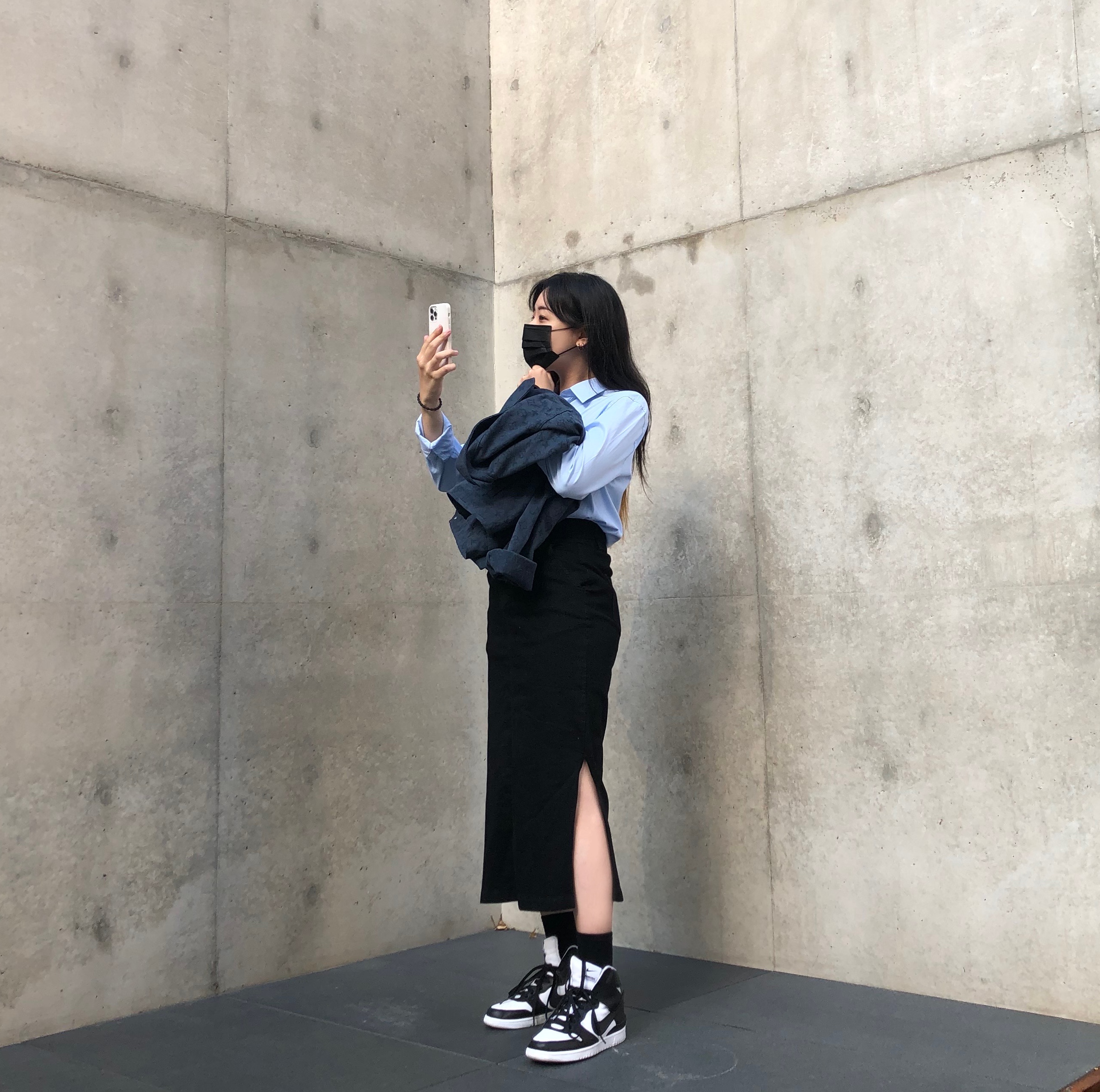 Nike x Ambush Dunk High Black 착용 스타일