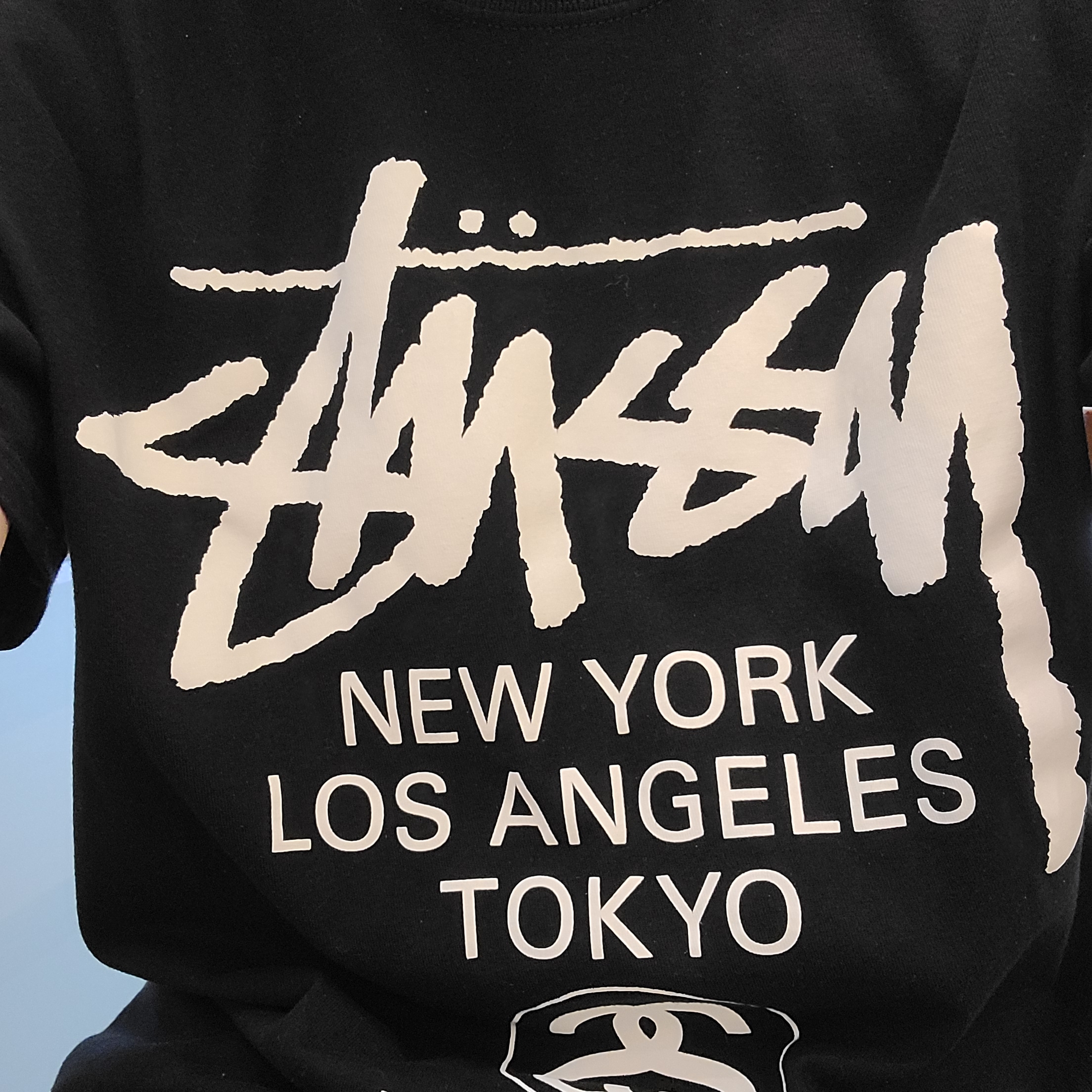 Stussy World Tour T-Shirt Black 착용 스타일