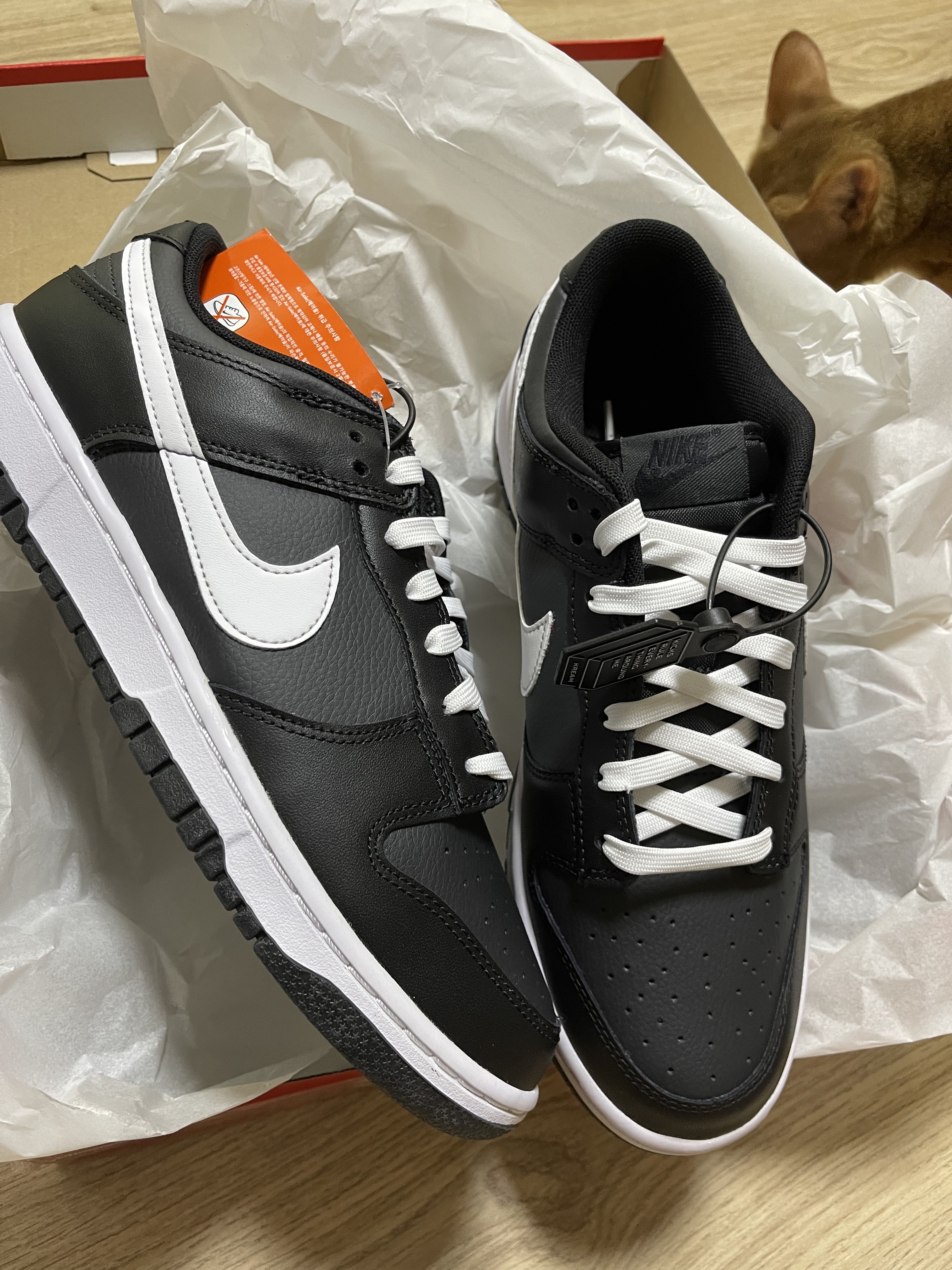 Nike Dunk Low Retro Black White 착용 스타일