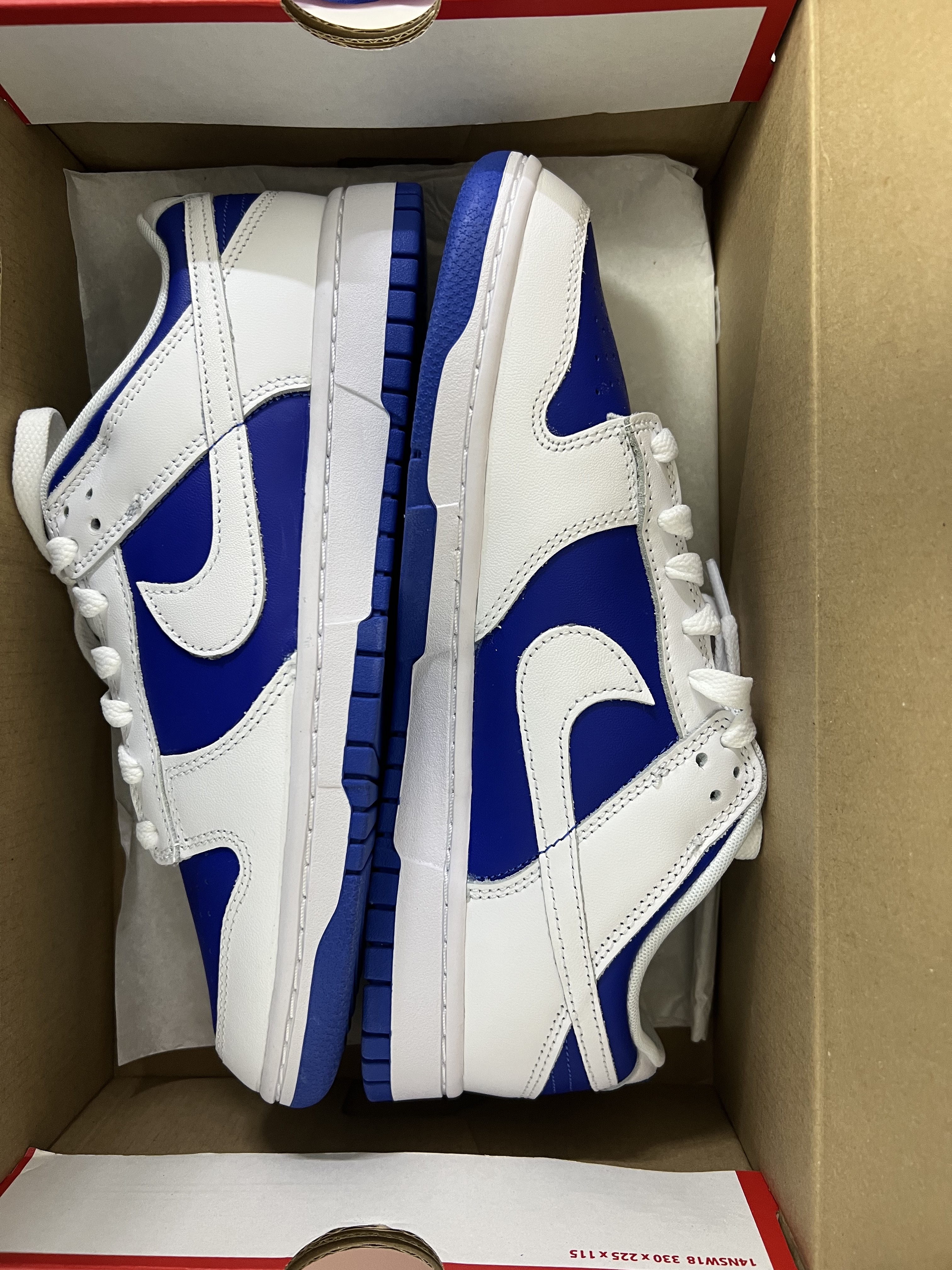 Nike Dunk Low Retro Racer Blue and White, Nike Daybreak SP Black Metallic Silver 착용 스타일 - 5