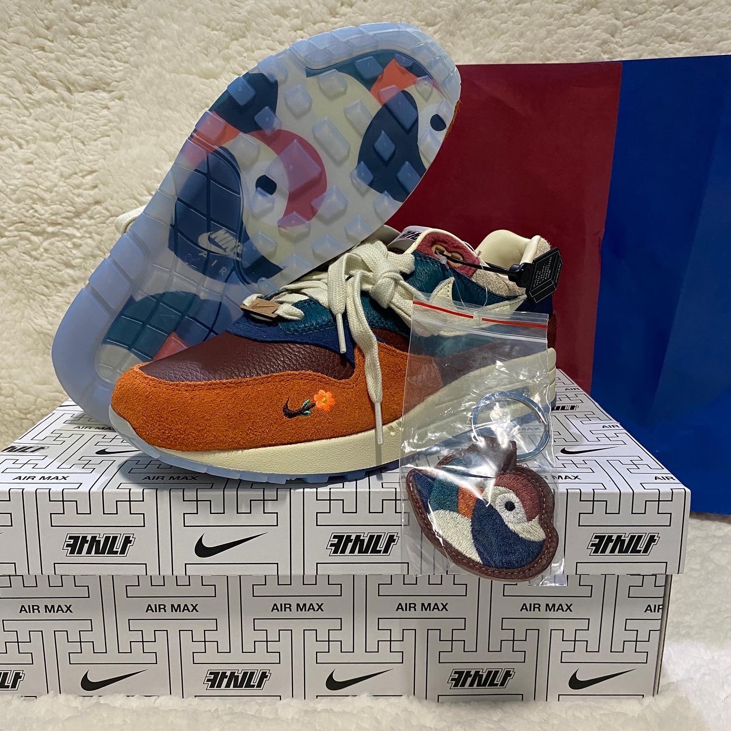 Nike x Kasina Air Max 1 SP Won-Ang Orange 착용 스타일 - 1