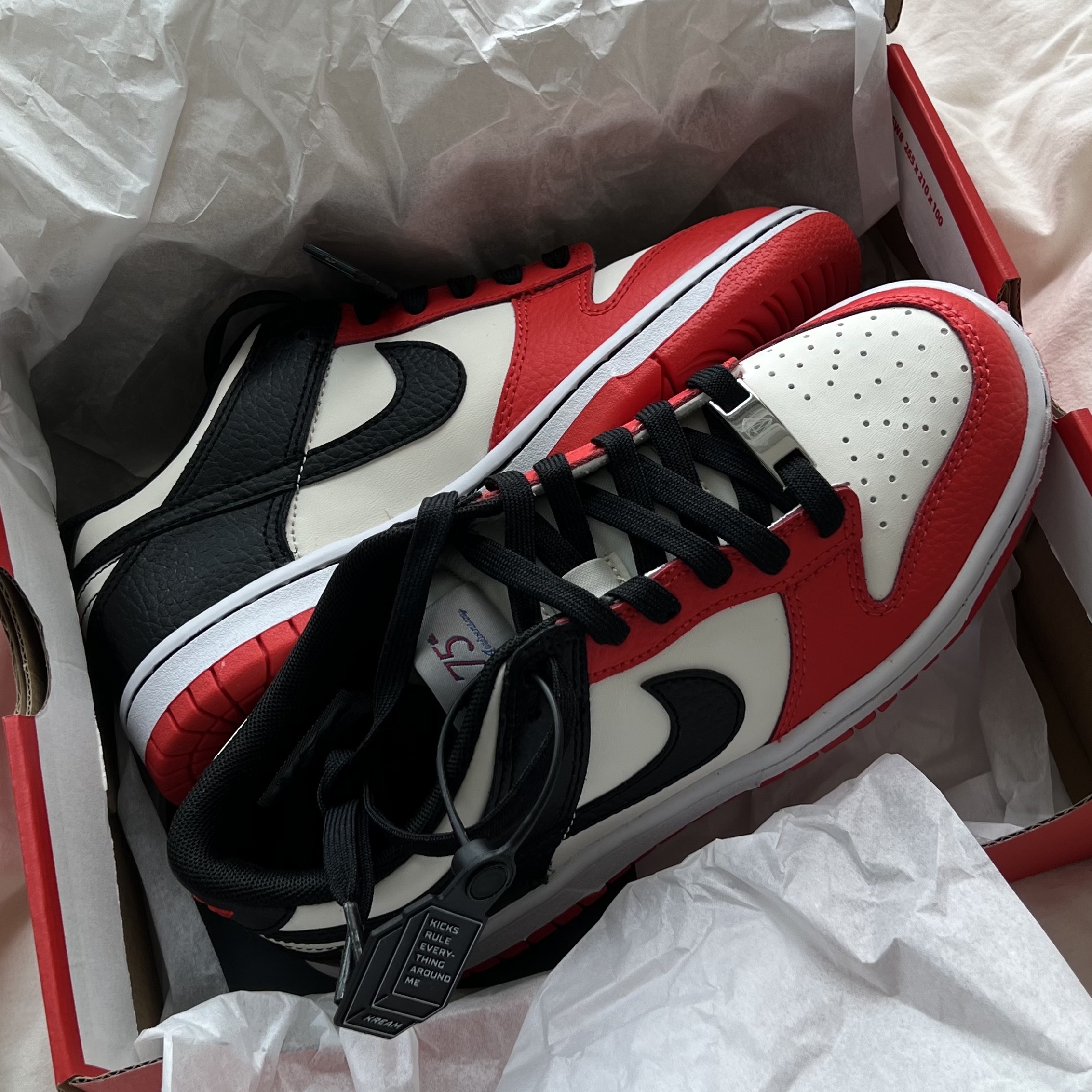 (GS) Nike x NBA Dunk Low Black and Chile Red 착용 스타일