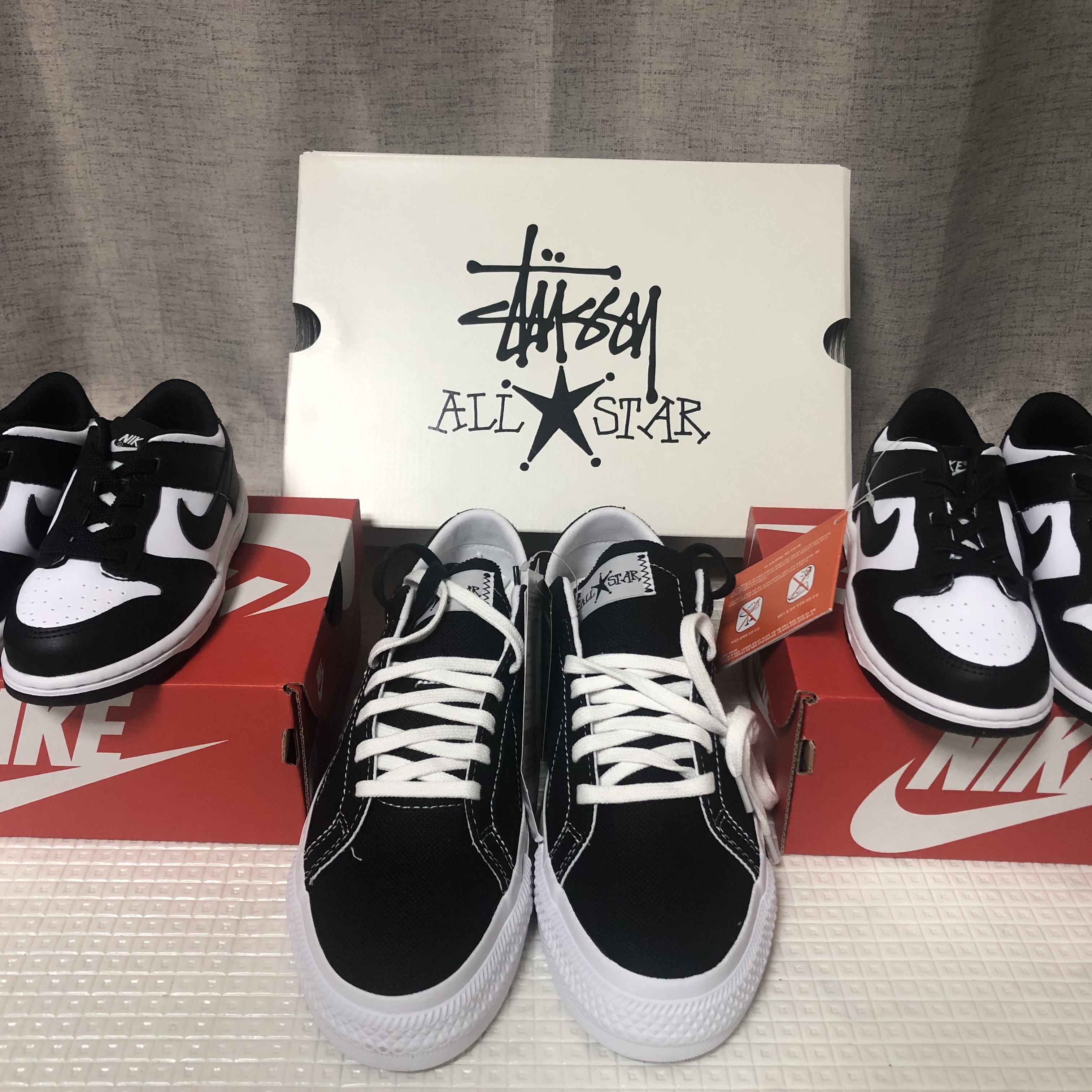Converse x Stussy One Star Ox Black 착용 스타일