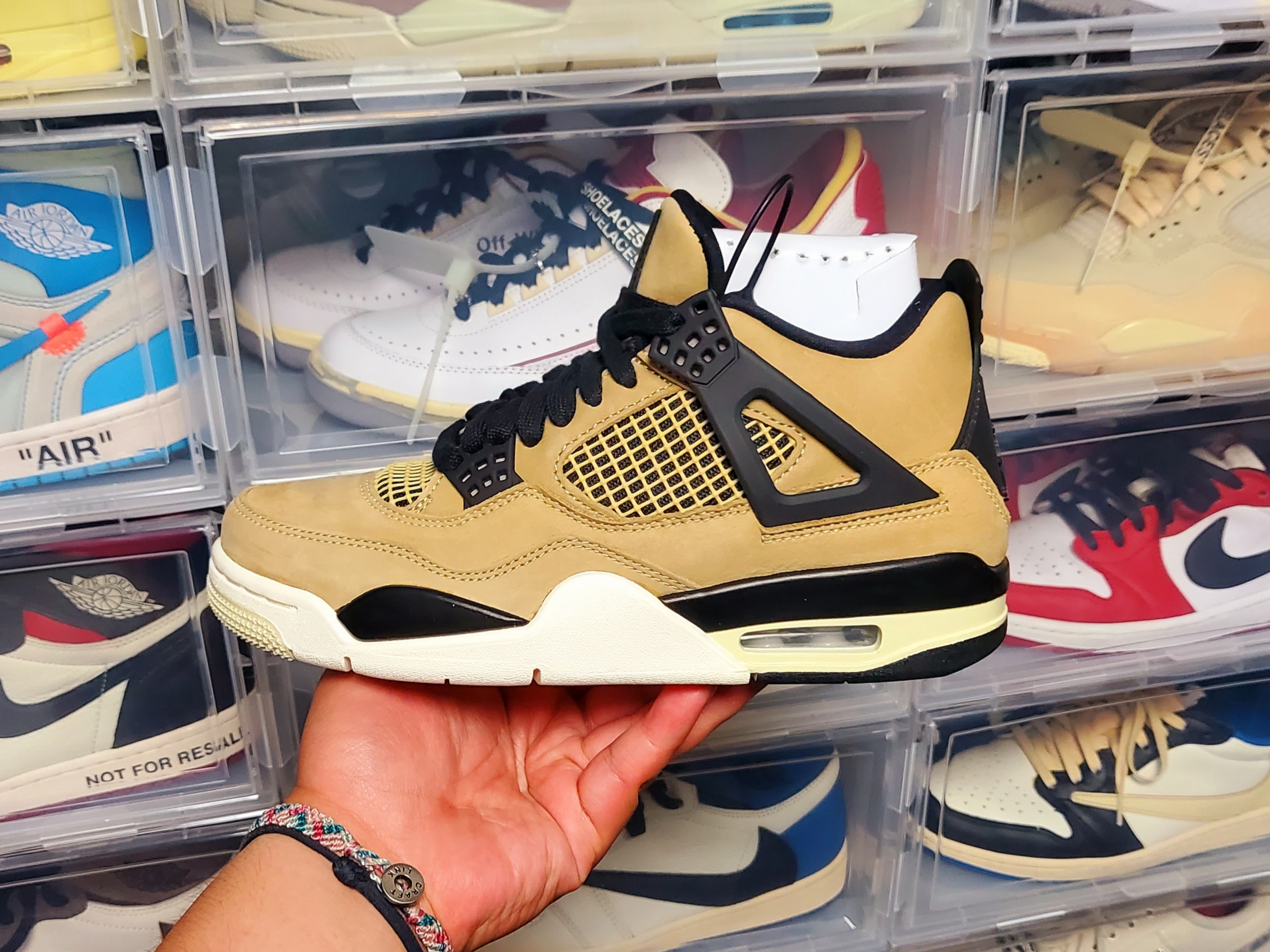 (W) Jordan 4 Retro Fossil 착용 스타일 - 2