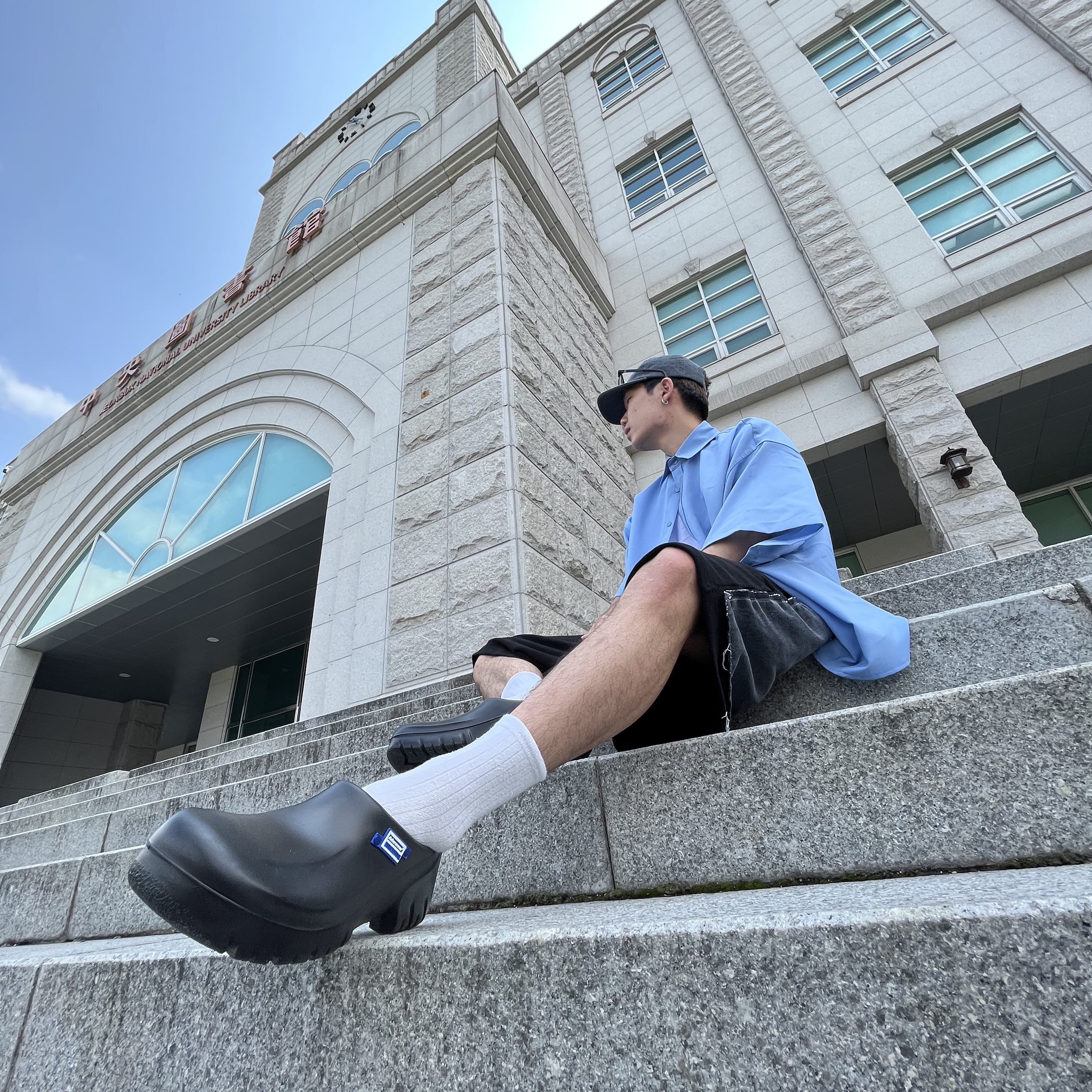 Birkenstock x Ader Error A630 Black, Stussy Washed Stock Low Pro Cap Charcoal 착용 스타일