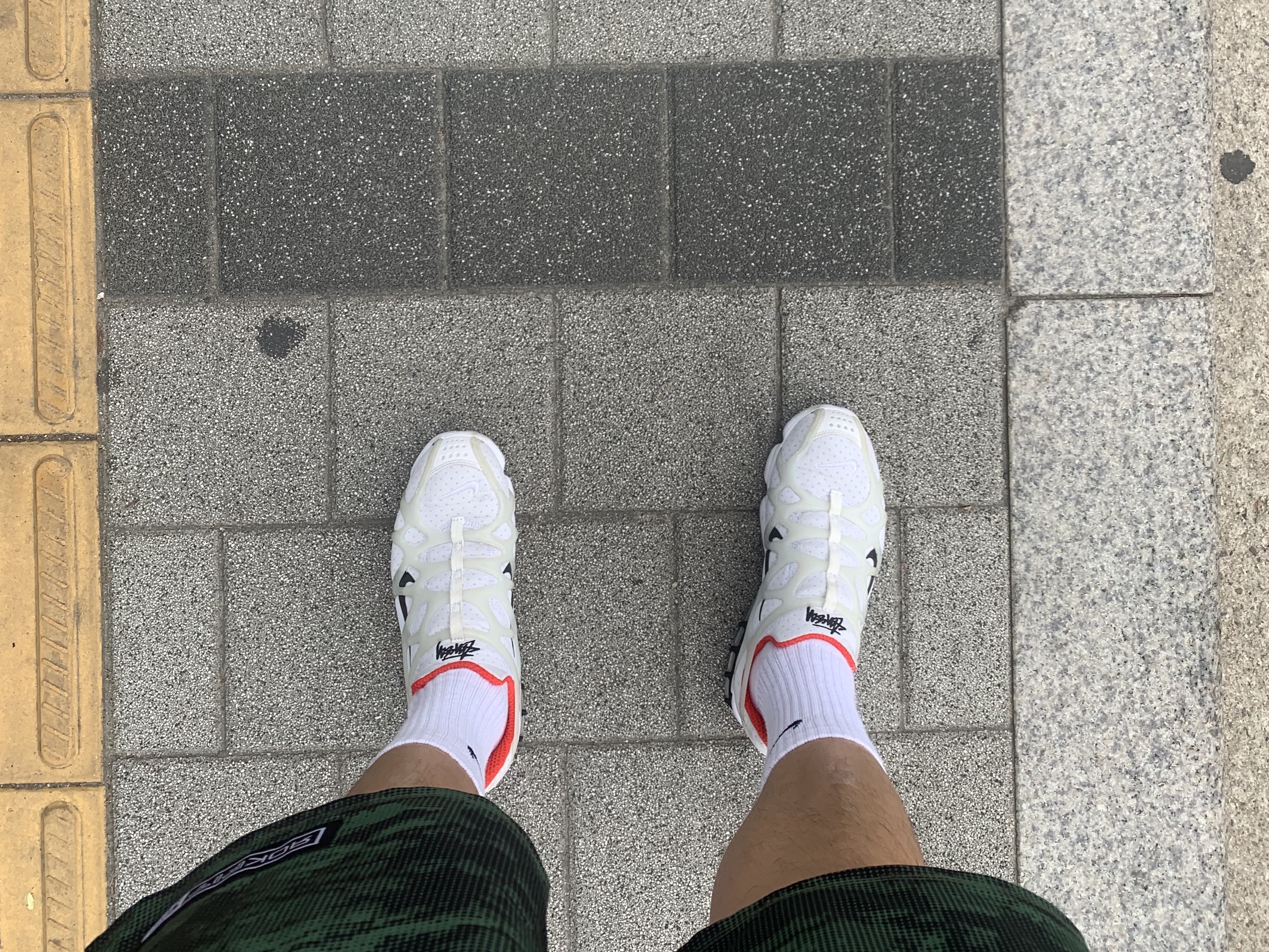 Nike x Stussy Air Zoom Spiridon Kukini White 착용 스타일