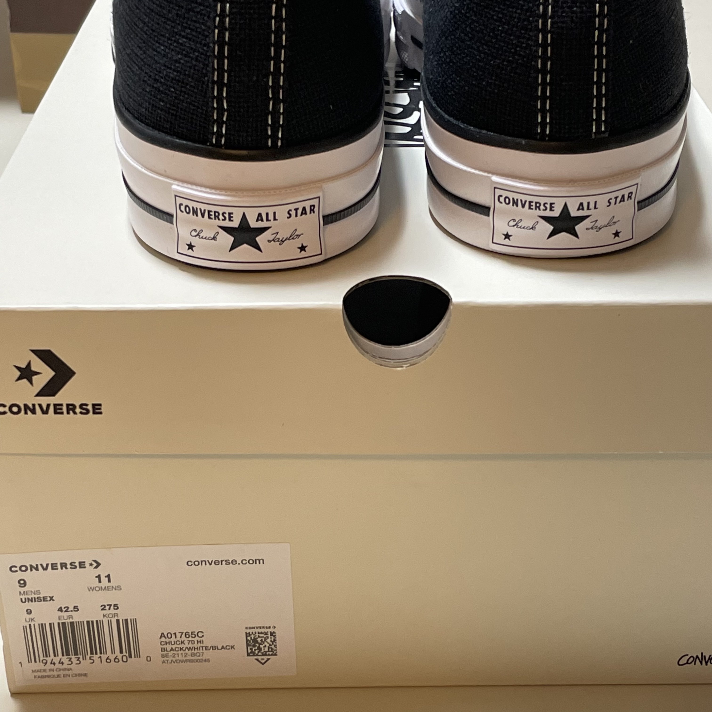 Converse x Stussy Chuck 70 High Black 착용 스타일 - 3