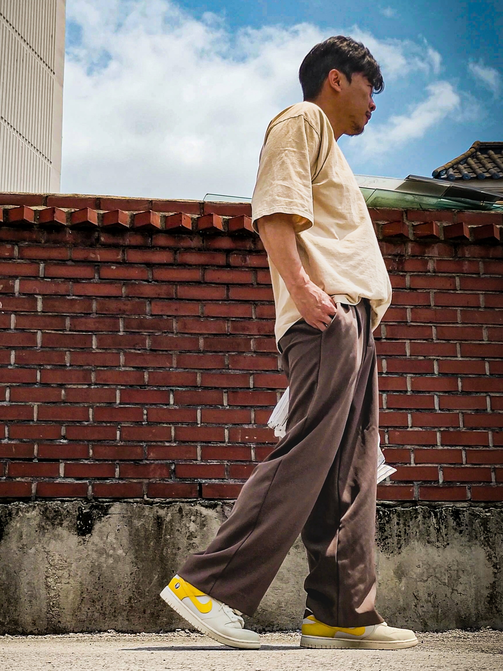 (W) Nike Dunk Low LX Banana 착용 스타일