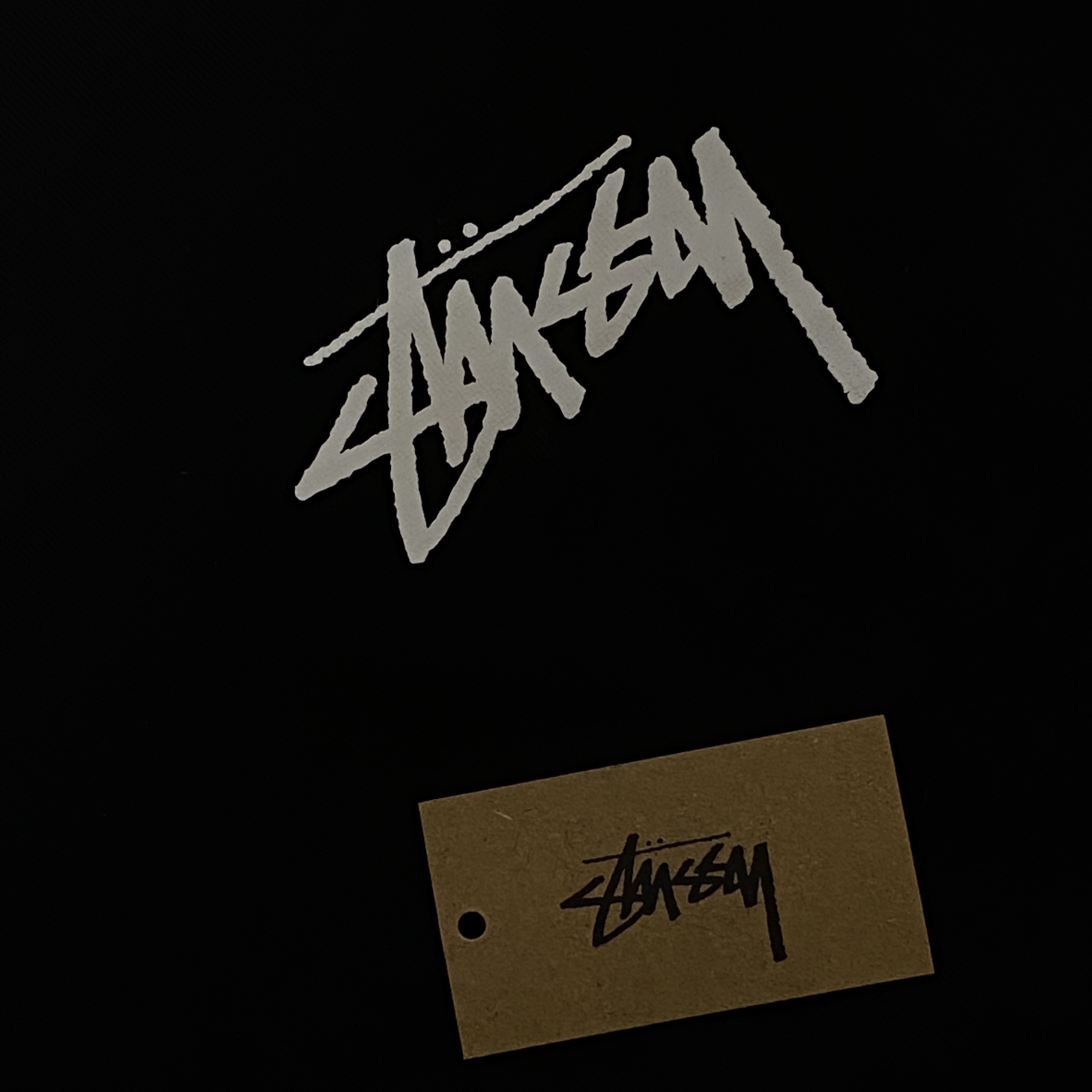 Stussy Fuzzy Dice T-Shirt Black 착용 스타일 - 2