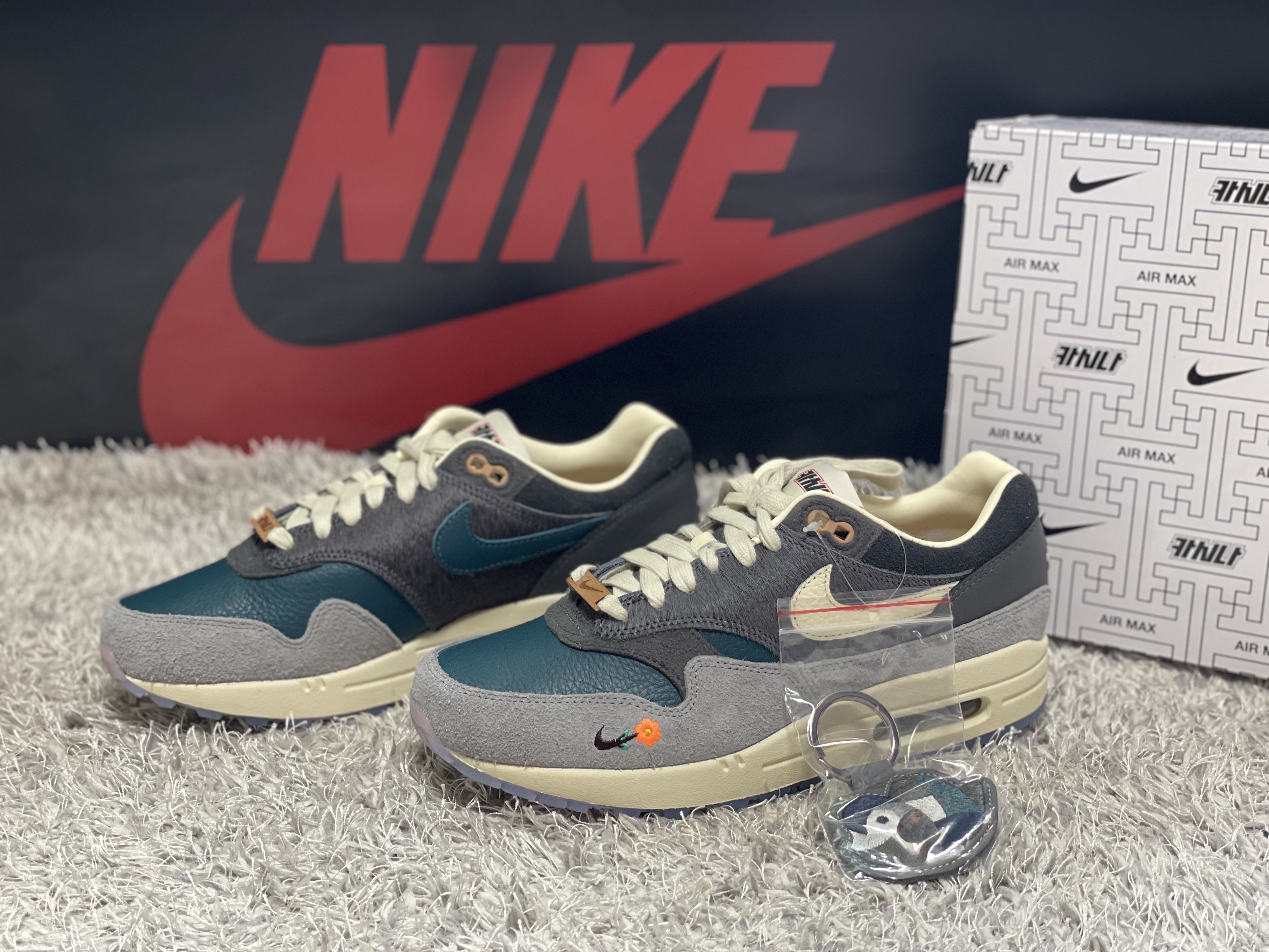 Nike x Kasina Air Max 1 SP Won-Ang Particle Grey 착용 스타일 - 1