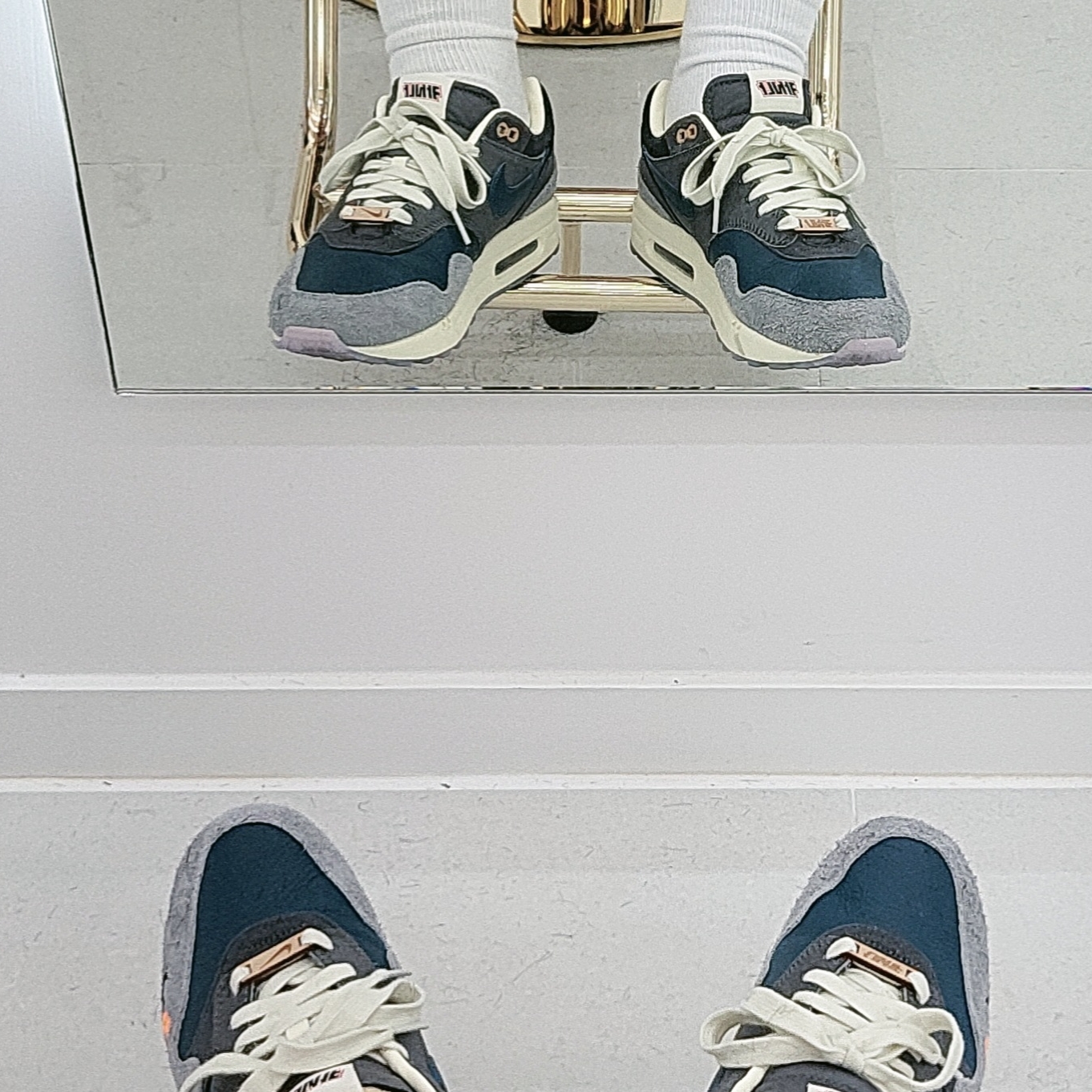 Nike x Kasina Air Max 1 SP Won-Ang Particle Grey 착용 스타일 - 1