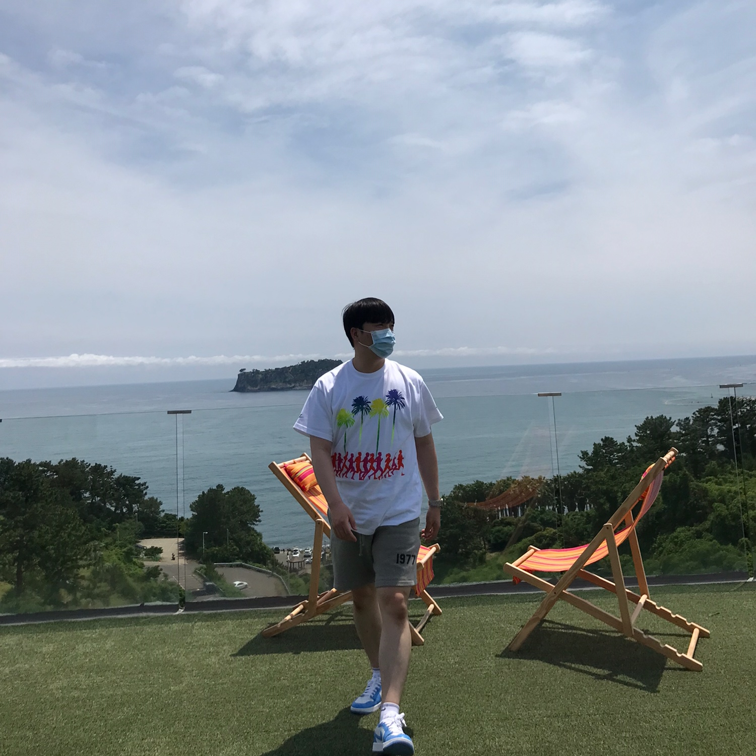 Nike x Stussy Douglas Firs to Palm Trees T-Shirt - US/EU, Essentials 1977 Shorts Dark Oatmeal - 22SS 착용 스타일