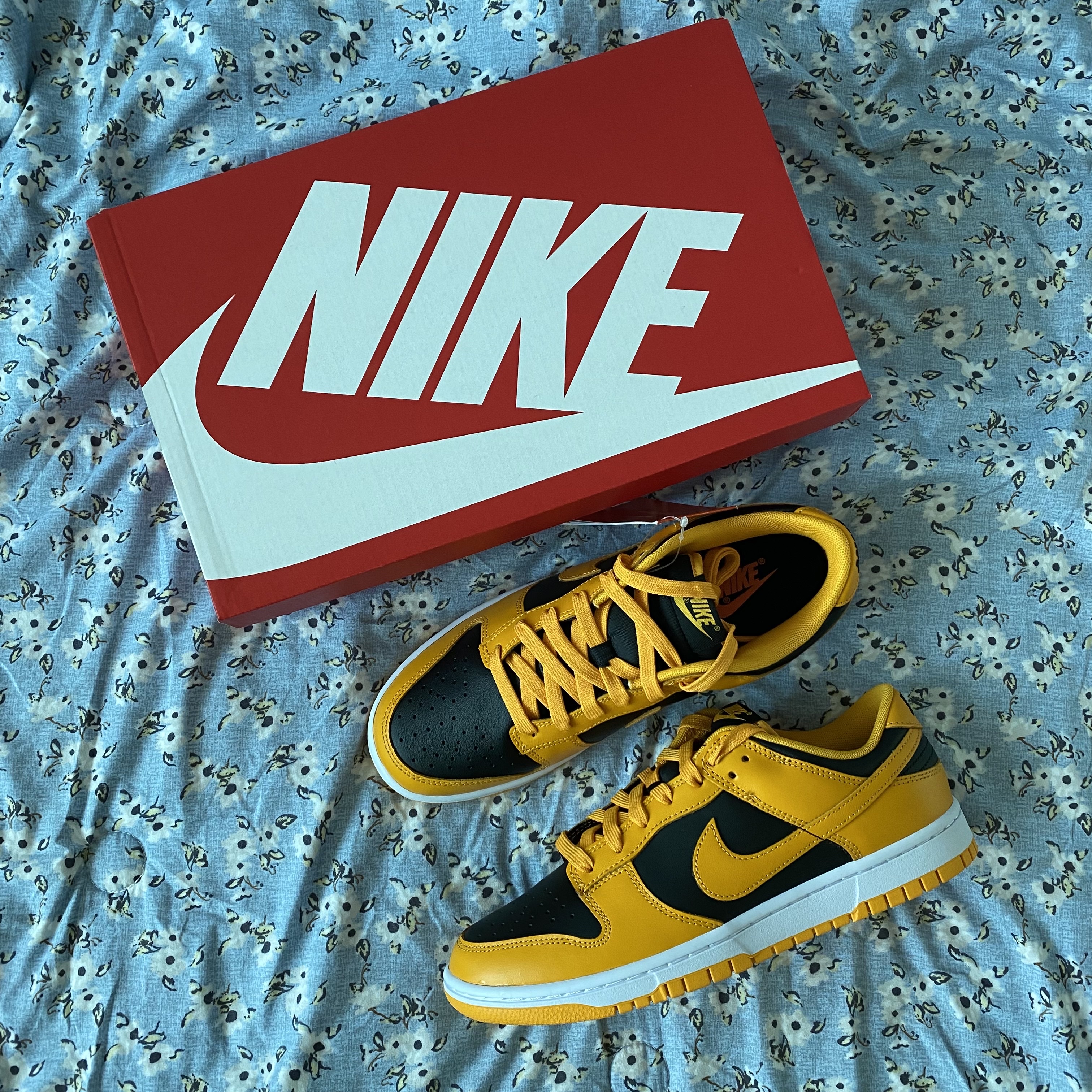 Nike Dunk Low Retro Championship Goldenrod 착용 스타일
