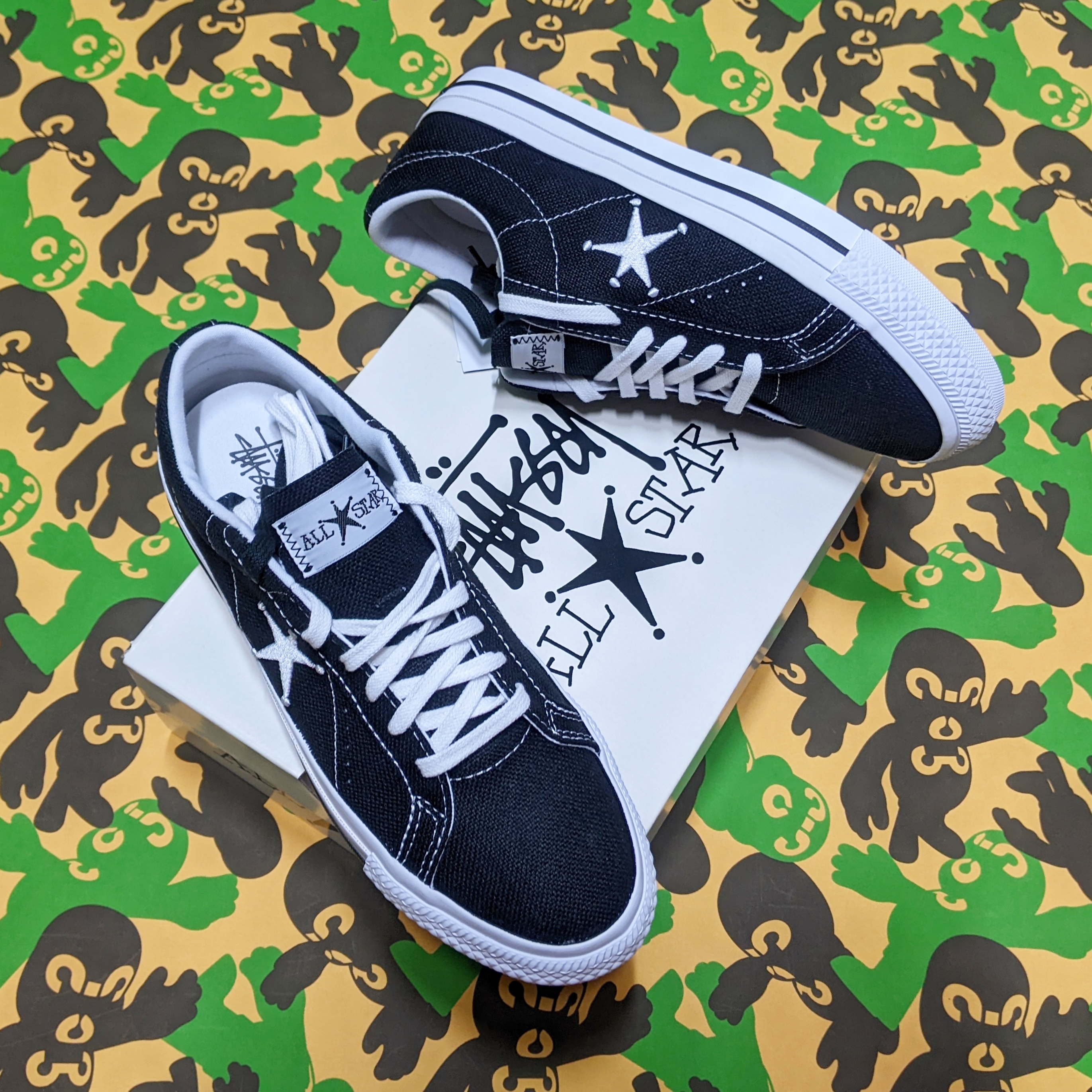 Converse x Stussy One Star Ox Black 착용 스타일 - 1