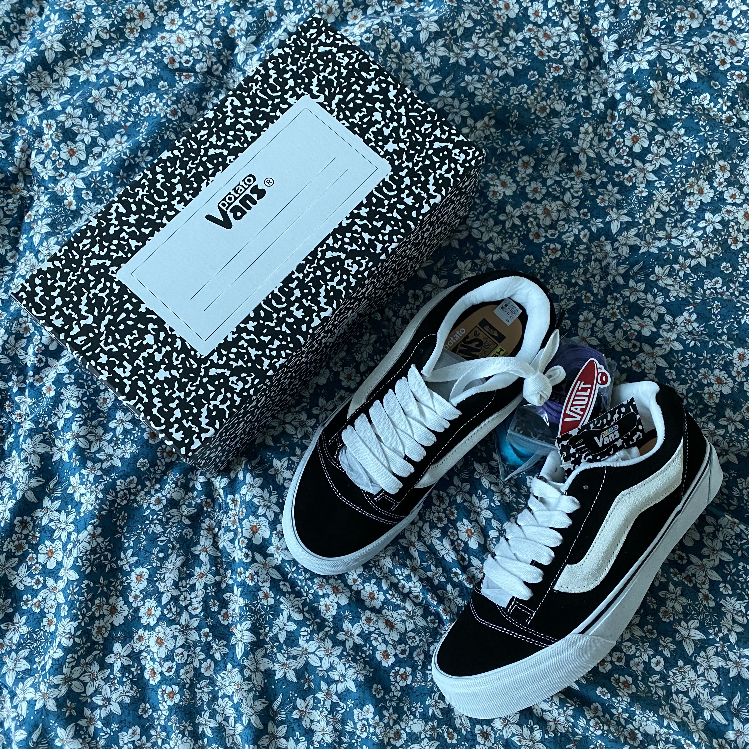 Vans Vault x Imran Potato Knu-Skool VR3 LX Black White 착용 스타일