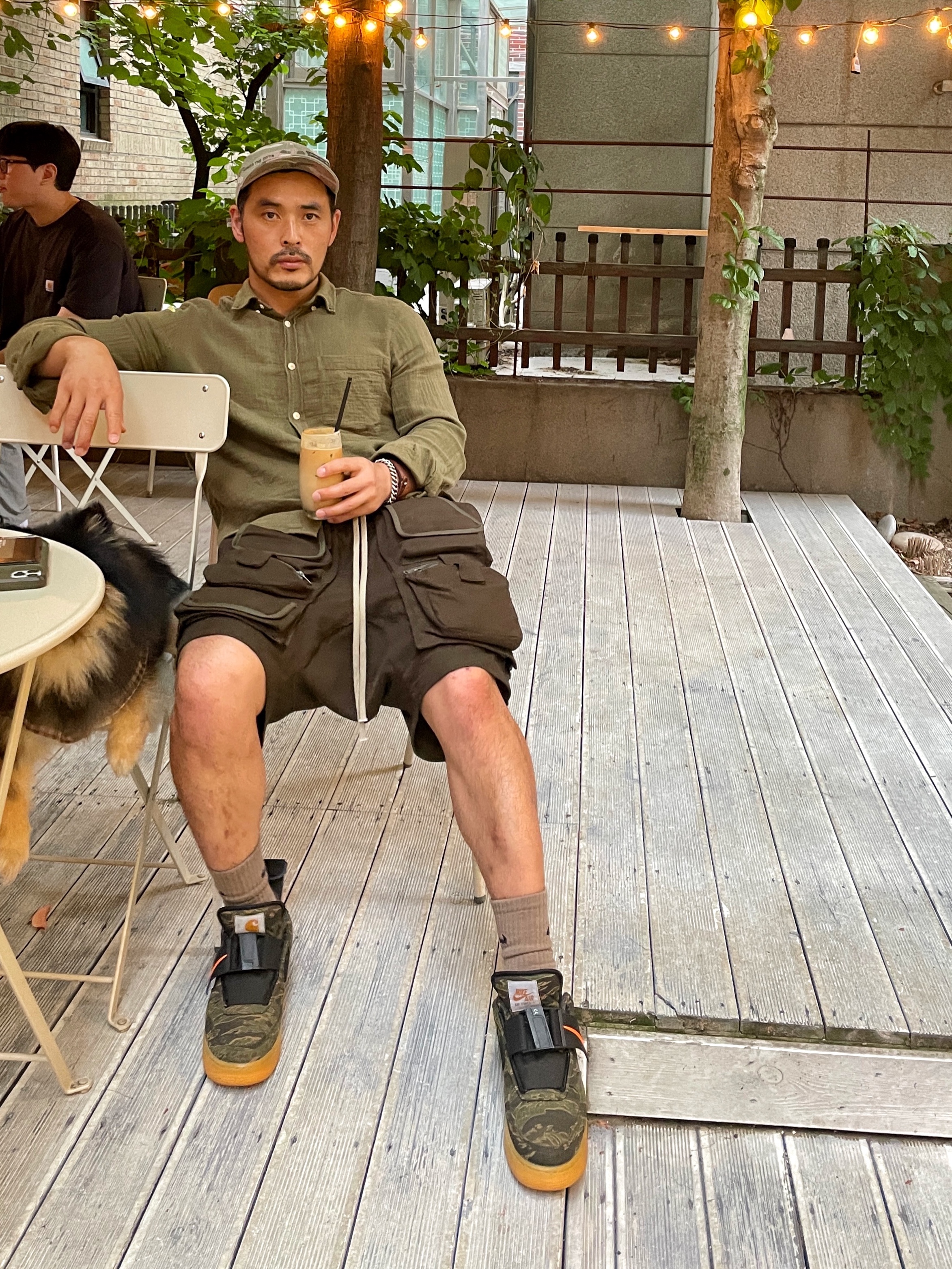 Nike Air Force 1 Low Utility Carhartt WIP Camo 착용 스타일 - 1
