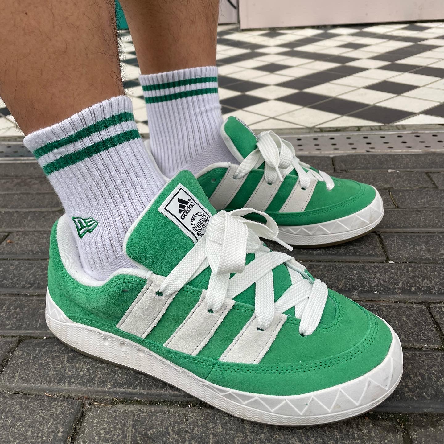 Adidas Adimatic Green 착용 스타일 - 2