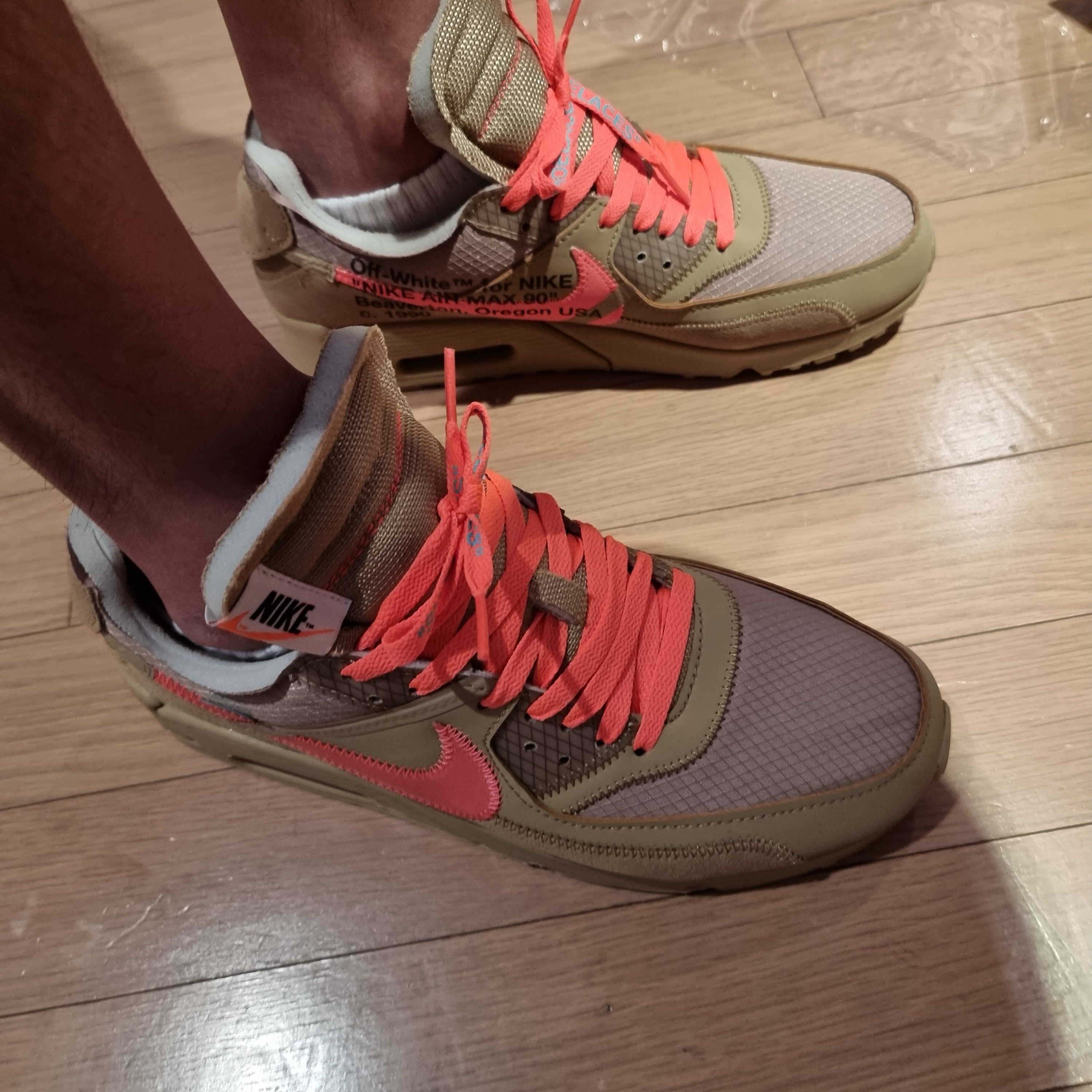 Nike x Off-White Air Max 90 V2 Desert Ore 착용 스타일 - 1