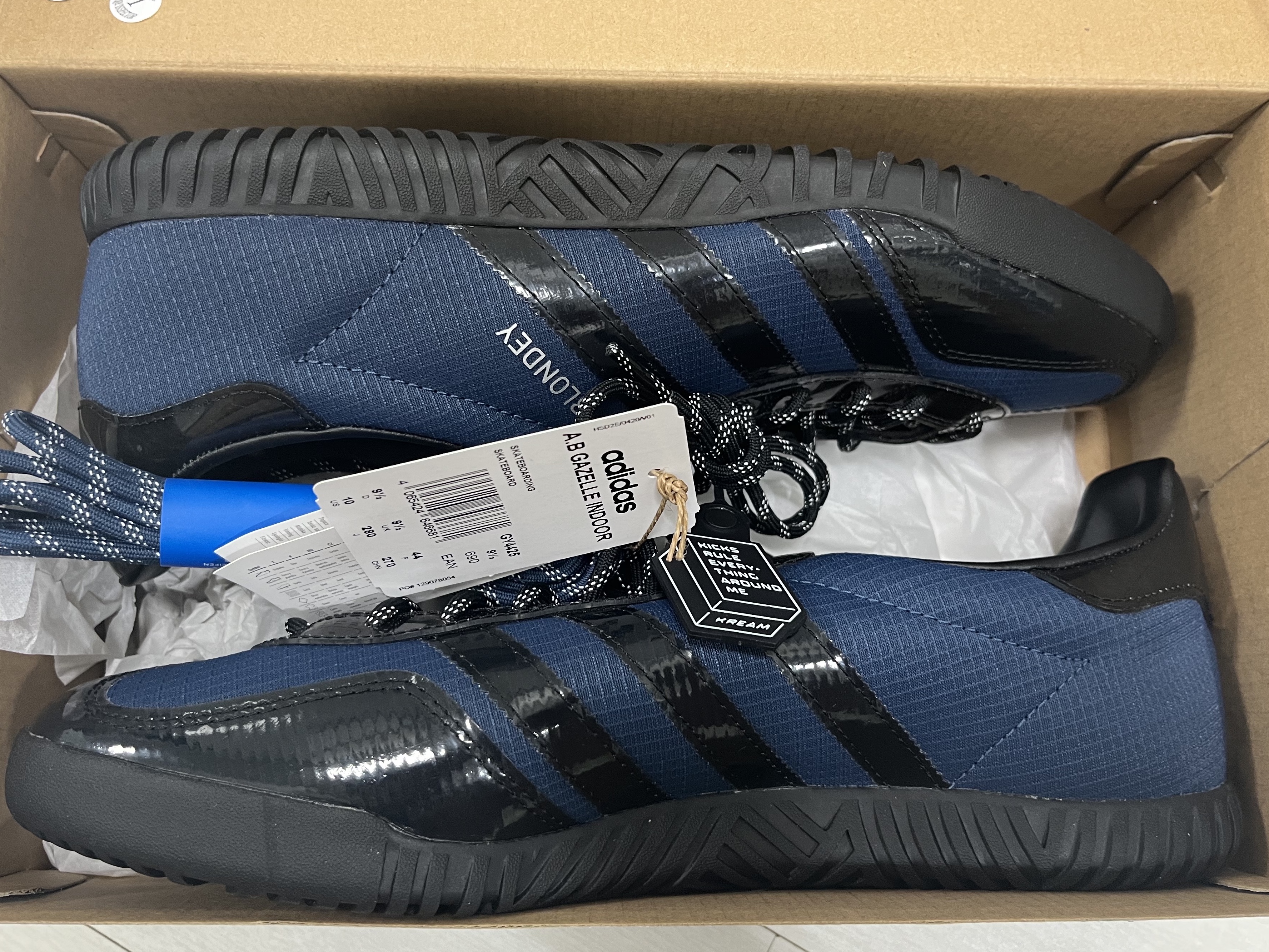 Adidas x Blondey McCoy A.B. Gazelle Indoor Mineral Blue 착용 스타일