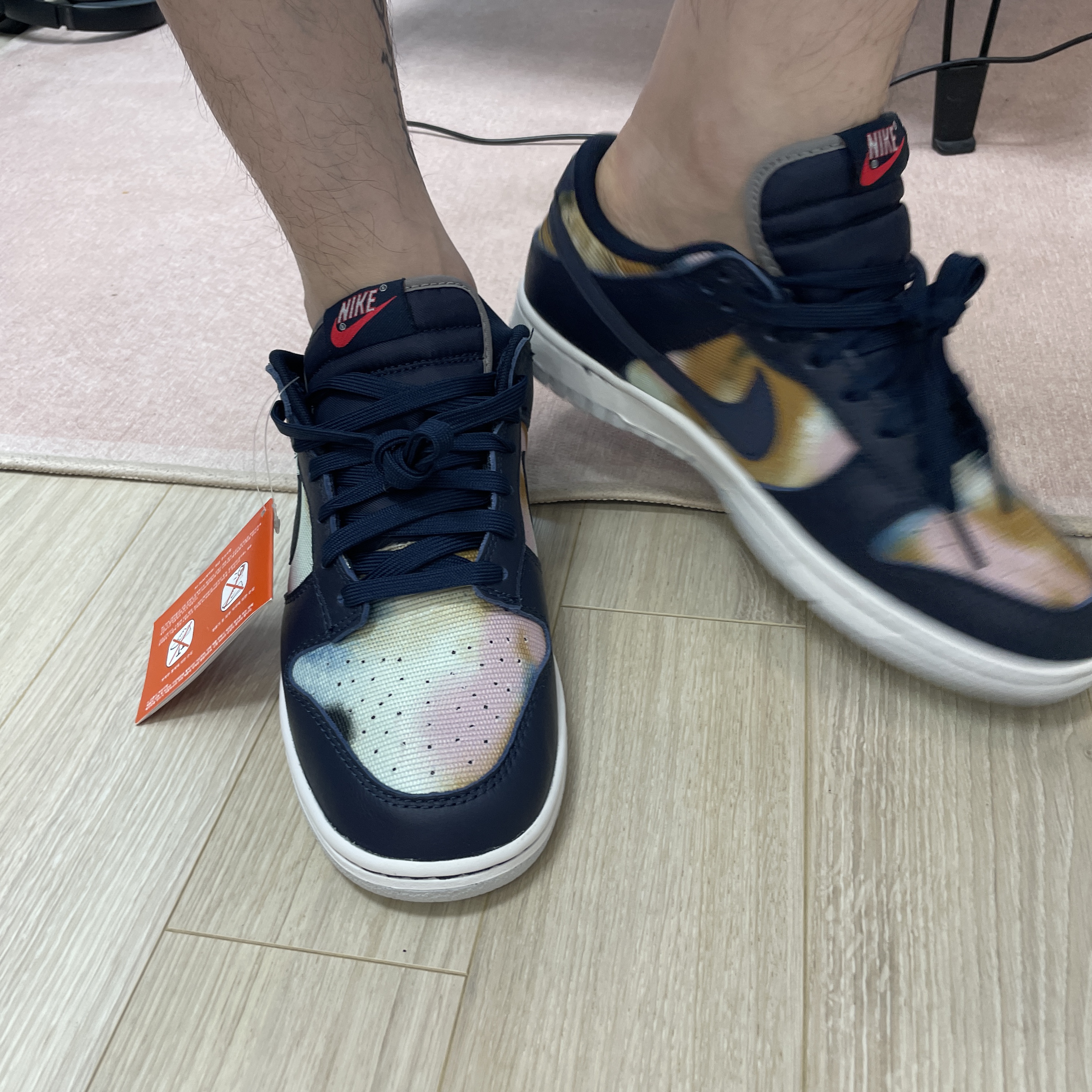 Nike Dunk Low Retro PRM Obsidian Graffiti 착용 스타일 - 3